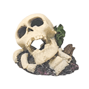 Fish Gear Skull Aquarium Ornament - Unique Decorative Fish Tank Accessory for Halloween, Pirate, or Gothic Theme Aquariums