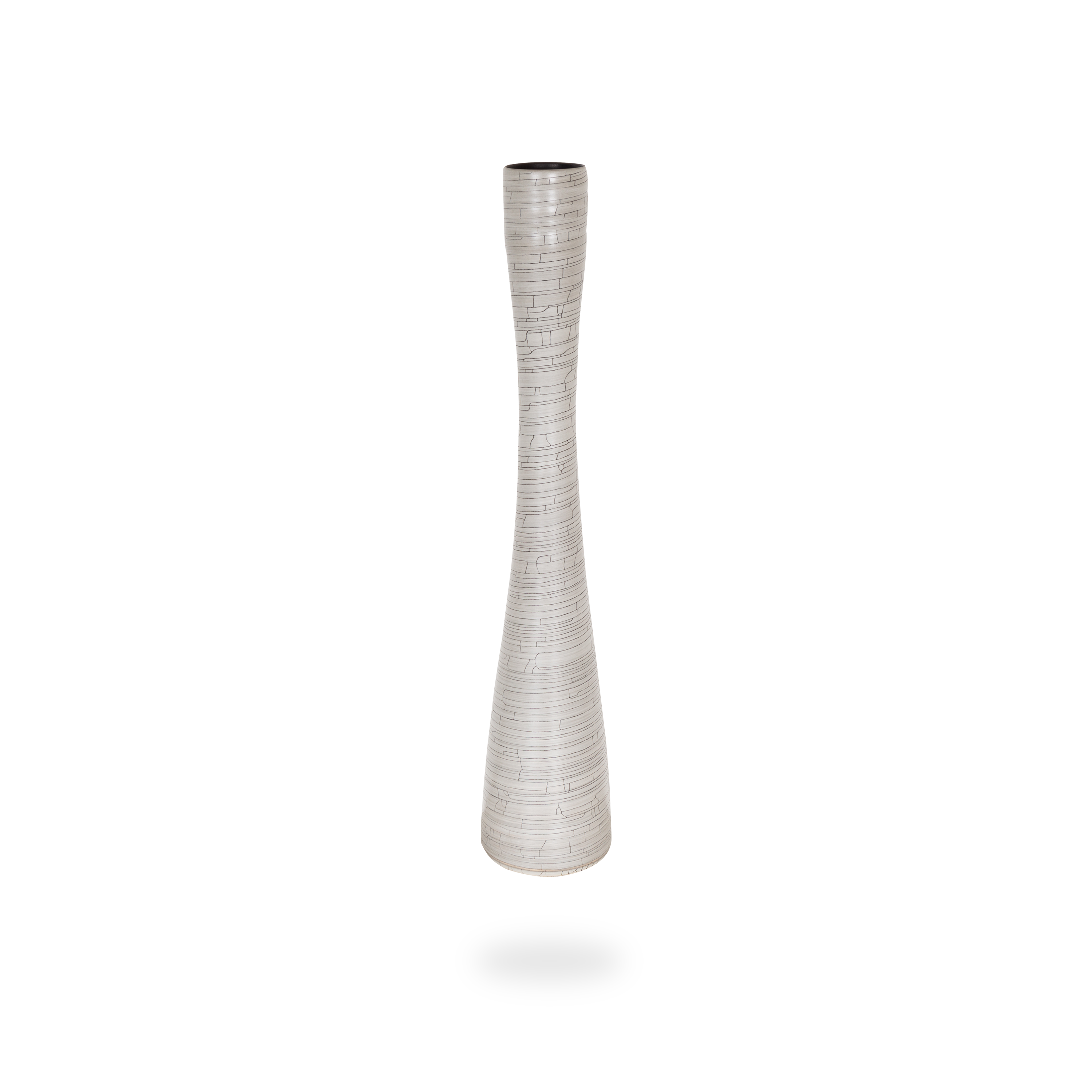 Handmade Crackle Glaze Ceramic Flute Vase - Elegant Home Decor for Living Room, Dining Table & Wedding Centerpieces