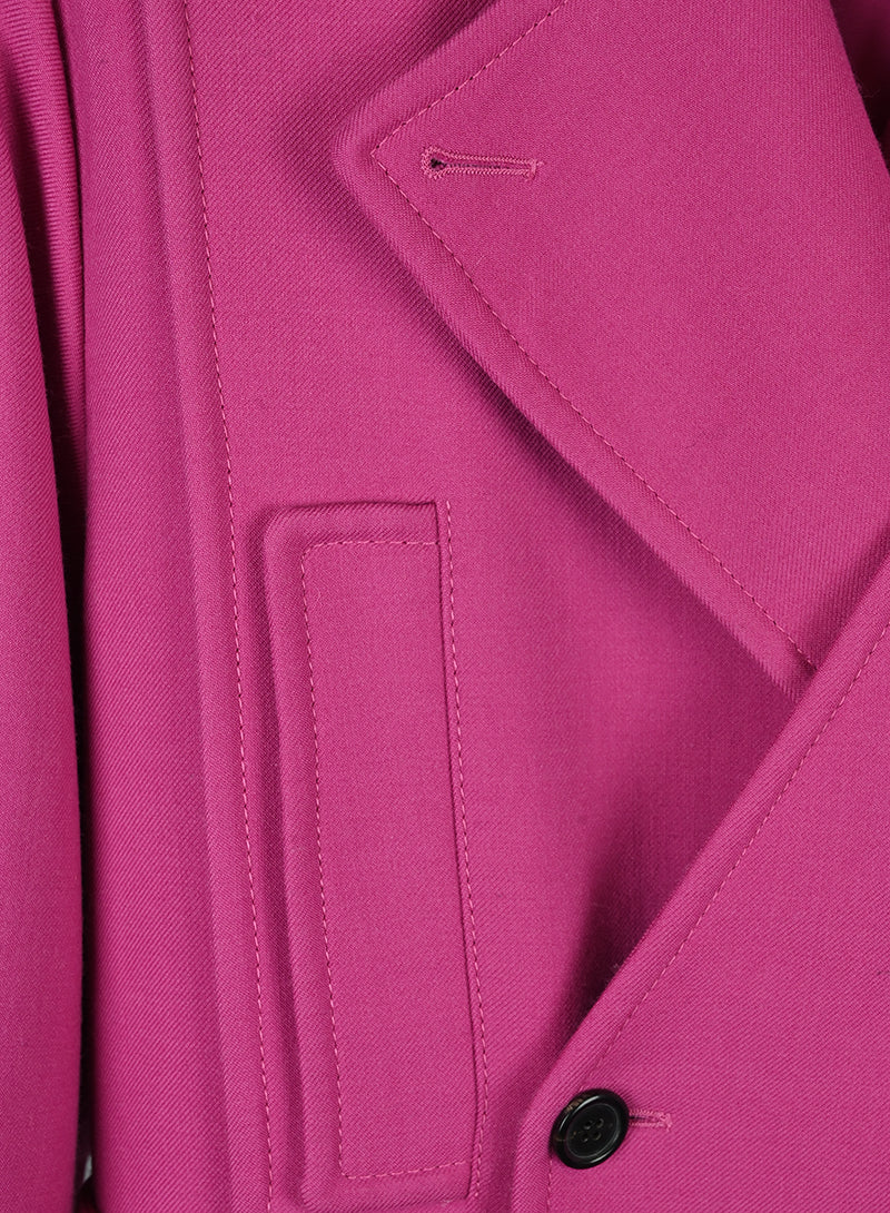 Valentino Women's Pink Wool Coat Size 40 - Elegant Winter Outerwear for Office & Evening Events