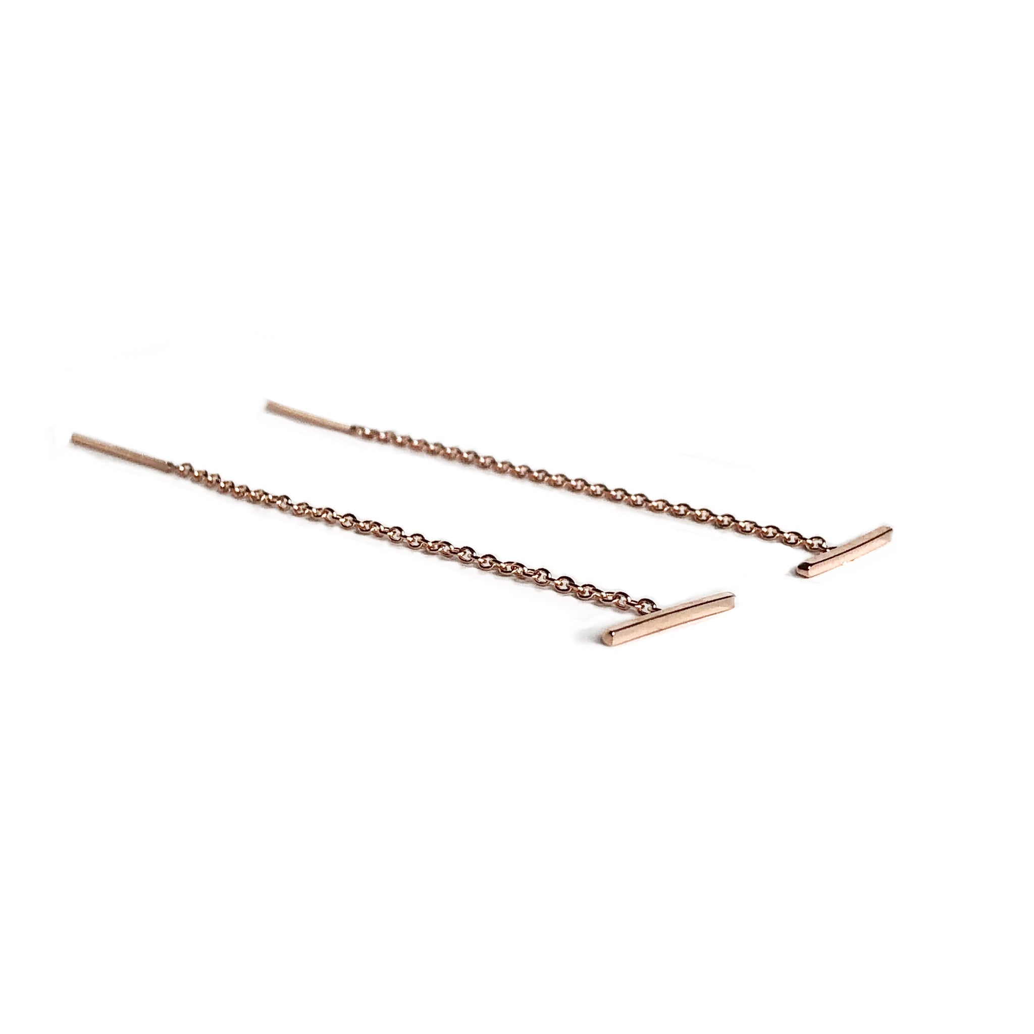Elegant Bar Thread Earrings for Women - Minimalist Dainty Gold & Silver Hoop Earrings - Perfect for Everyday Wear, Parties & Gifts