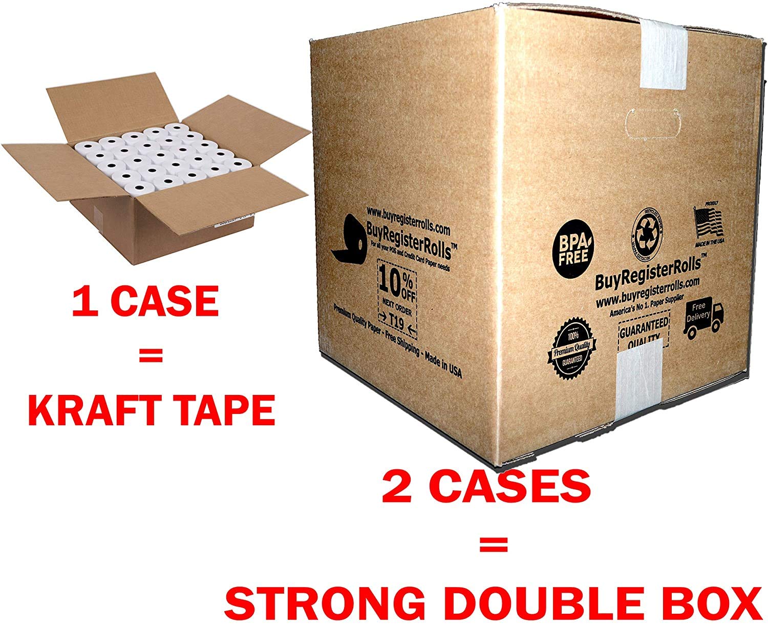 (8 Rolls - 1 Case) 3 1/8