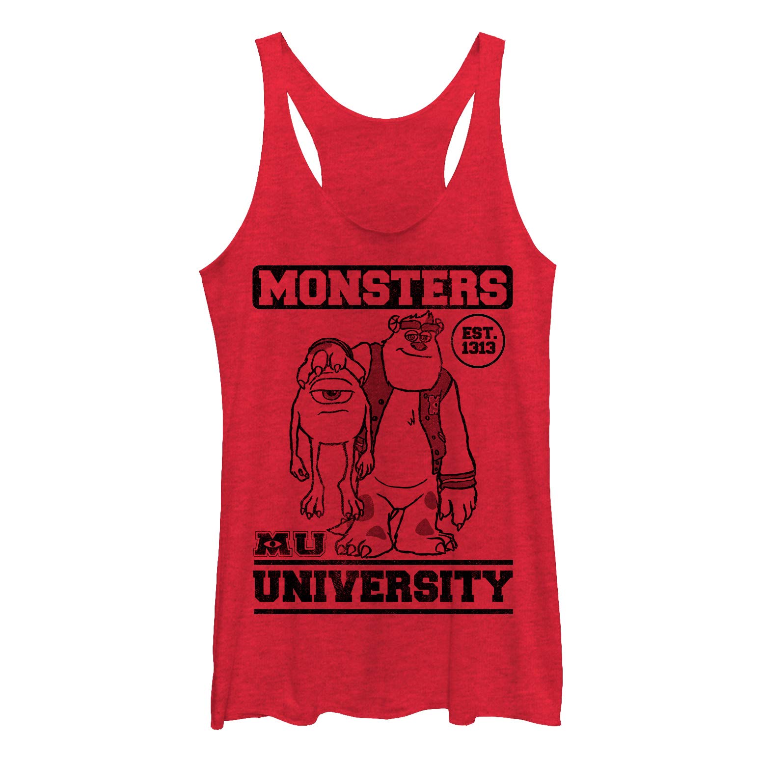 Pixar Monsters Inc Women's Racerback Tank Top - Soft Graphic Tee for Casual Wear, Gym & Summer Outfits