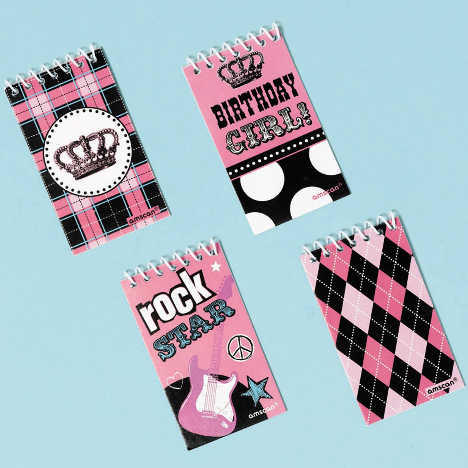 Cute Rocker Princess Notepads Set - Assorted Designs for Girls, Teens & Women - Perfect for School, Office, Journaling & Gift Giving