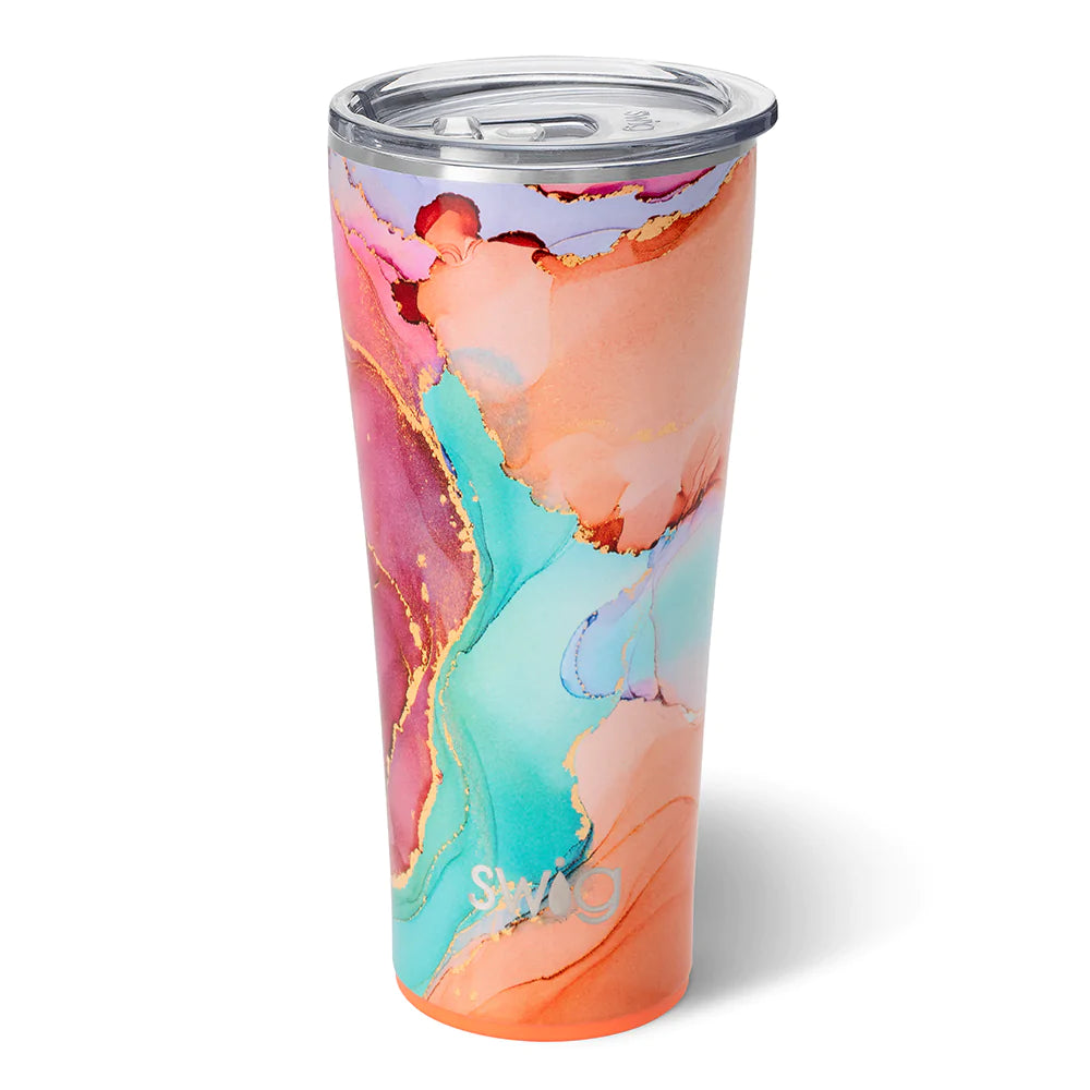 32oz Dreamsicle Tumbler - Insulated Stainless Steel Water Bottle with Lid & Straw - Perfect for Gym, Hiking, Travel & Everyday Use