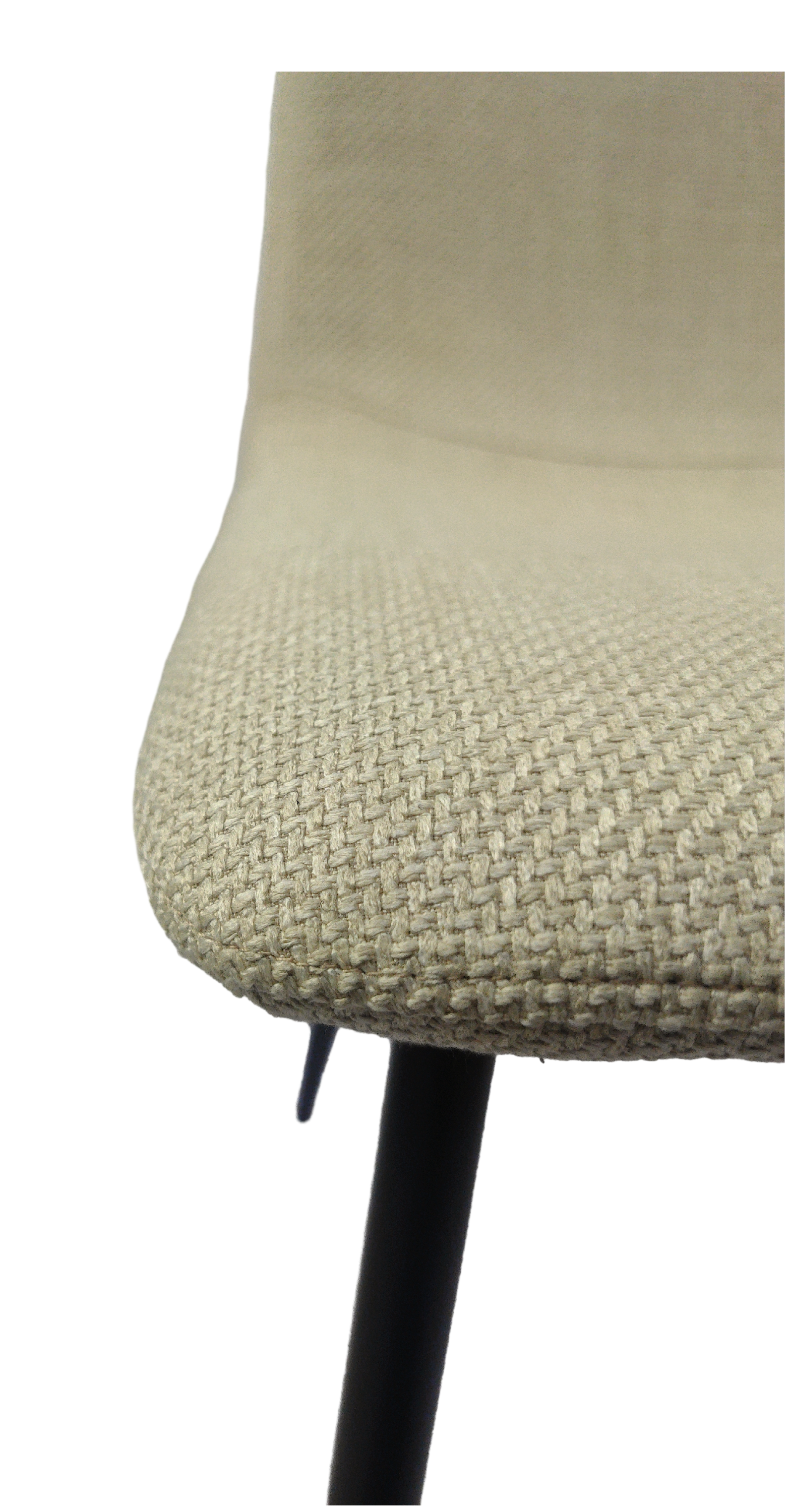 4-Piece Modern Upholstered Dining Chair Set - Linen Cushion Seats with Sturdy Black Metal Legs - Kitchen & Dining Room Accent Chairs (Beige) - Perfect for Small Spaces, Breakfast Nooks & Contemporary Home Decor