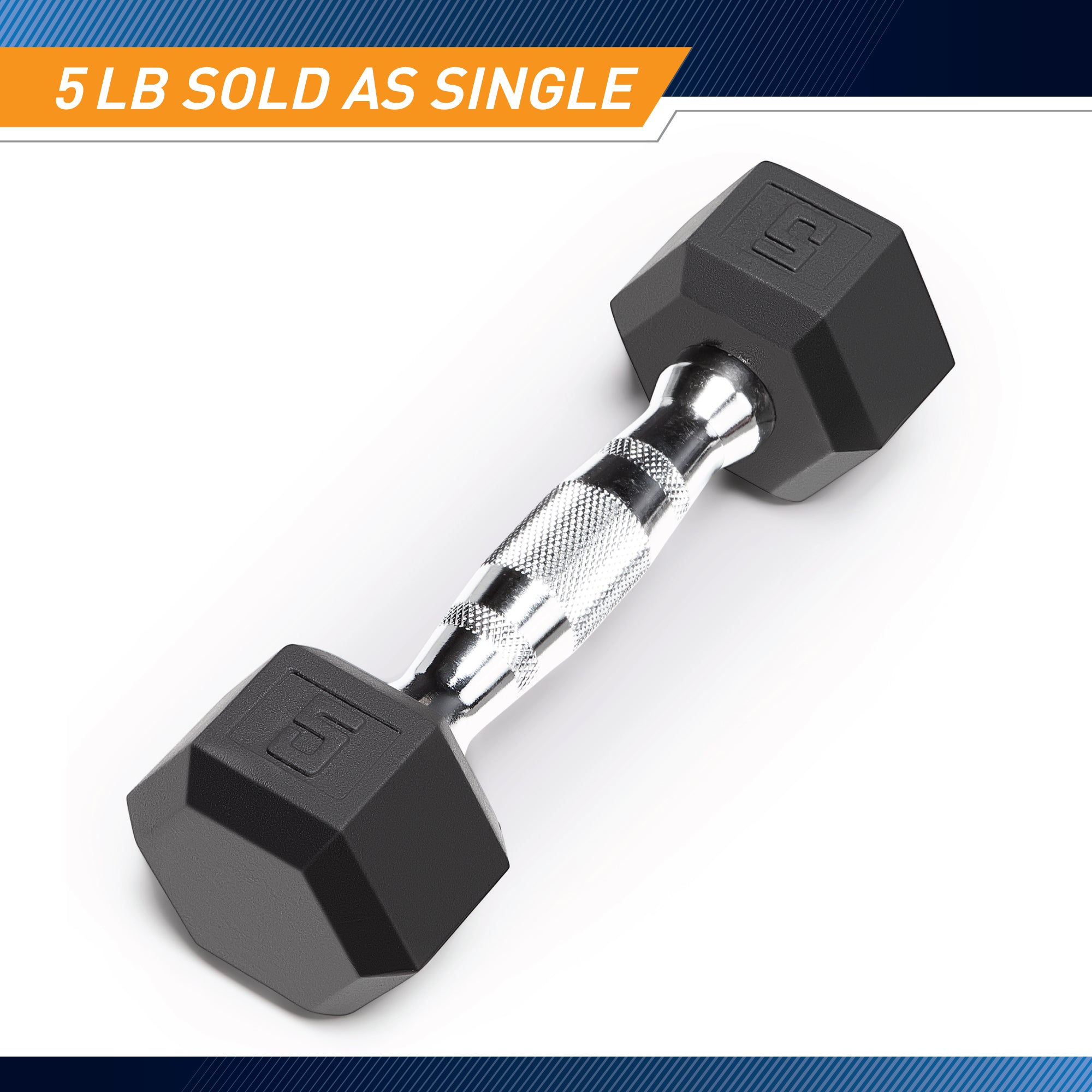 Marcy 5lb Rubber Hex Dumbbell - Premium Home Gym Equipment for Strength Training & Fitness Workouts | Perfect for Home Gym, CrossFit & Weightlifting