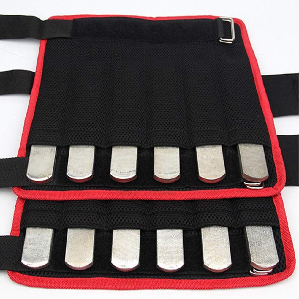 CLISPEED 6-Piece Stainless Steel Weight Plates for Weighted Vest Strength Training & Fitness Workouts (Silver) - Perfect for Home Gym, CrossFit, and Strength Conditioning