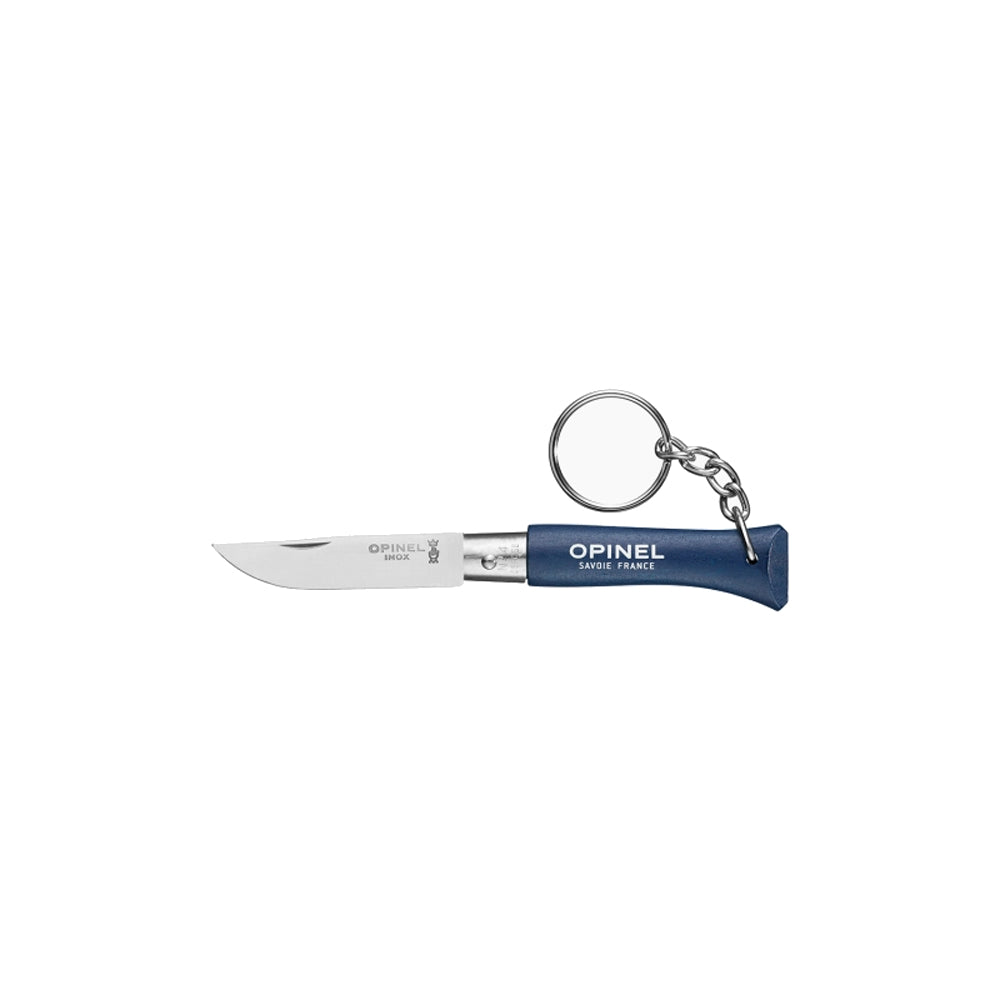 Opinel No.4 Stainless Steel Pocket Knife Keychain - Compact & Sharp for Everyday Carry, Outdoor Adventures & DIY Projects