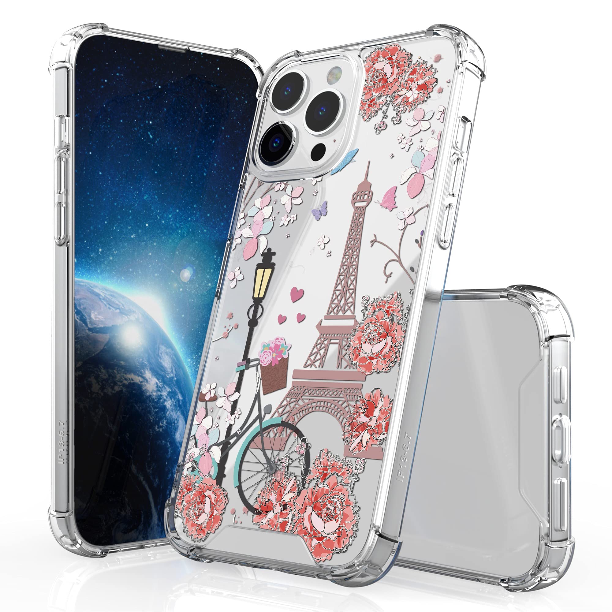 BEYOND CELL AquaFlex iPhone 13 Pro Max Case (6.7 Inch) - Ultra Slim Clear Shockproof Phone Cover with Full Body Protection | Perfect for Everyday Use, Travel & Outdoor Activities
