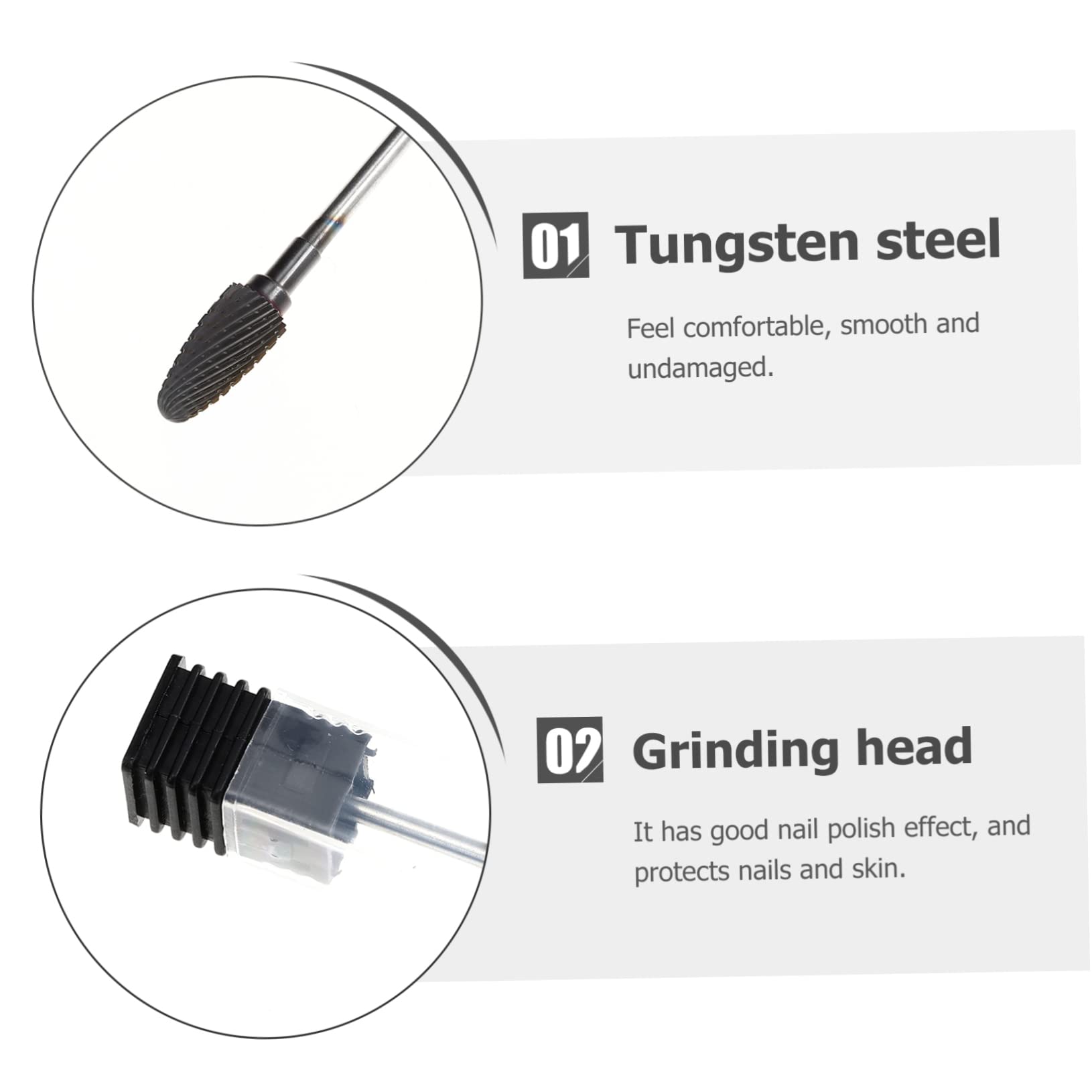 FOMIYES Professional Black Tungsten Carbide Nail Drill Bits - Salon-Grade Manicure & Pedicure Sanding Tools for Nail Art, Acrylics & Gel Polish - Perfect for Home Use & Professional Nail Salons