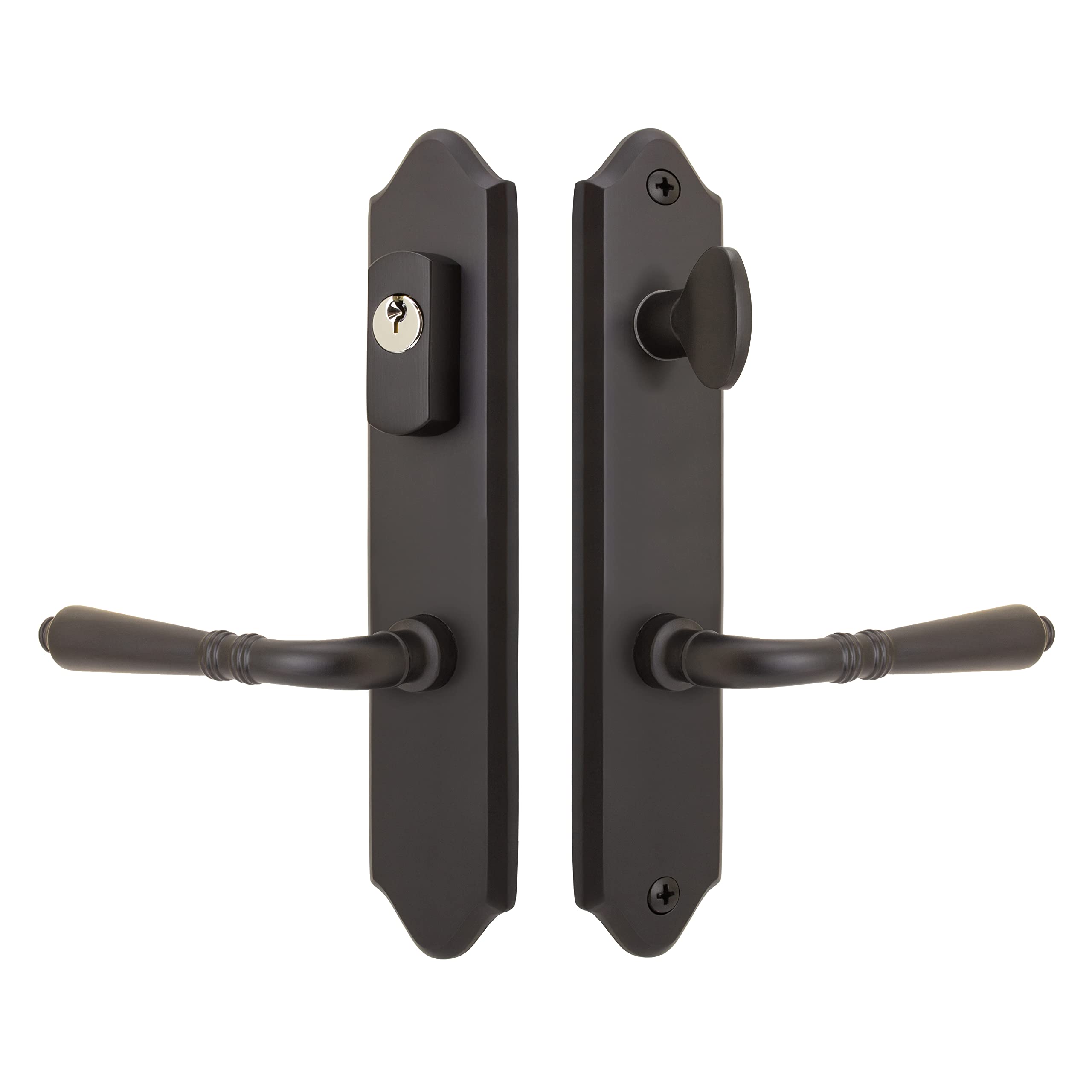 FPL Bellagio Active Trim Multipoint Lock Lever Set in Oil Rubbed Bronze - Perfect for Entry Doors & Home Security Upgrades