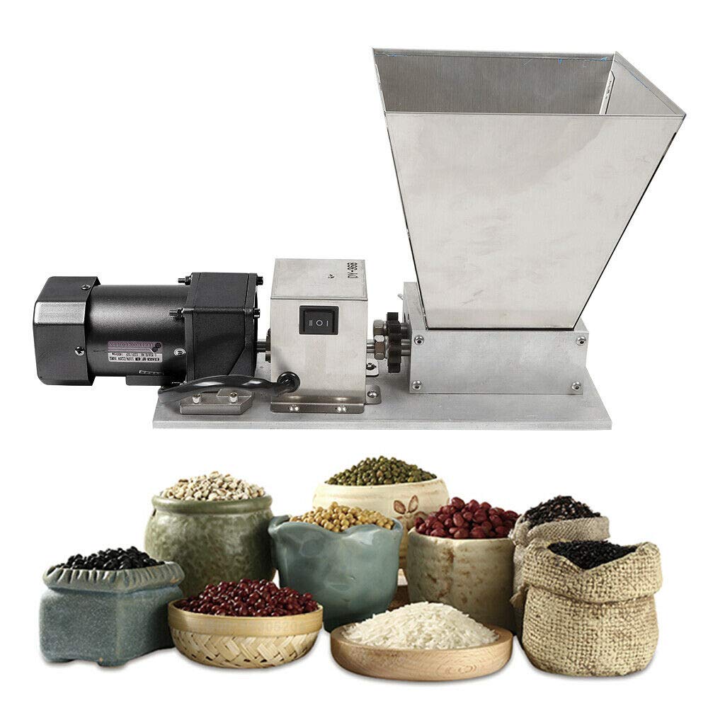 40W Electric Grain Mill Grinder - Stainless Steel Barley Malt Corn Crusher for Home & Commercial Use | Fast US Shipping | Perfect for Baking, Brewing & Animal Feed Prep