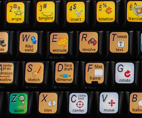 Inventor Keyboard Shortcut Decals - Boost CAD Efficiency