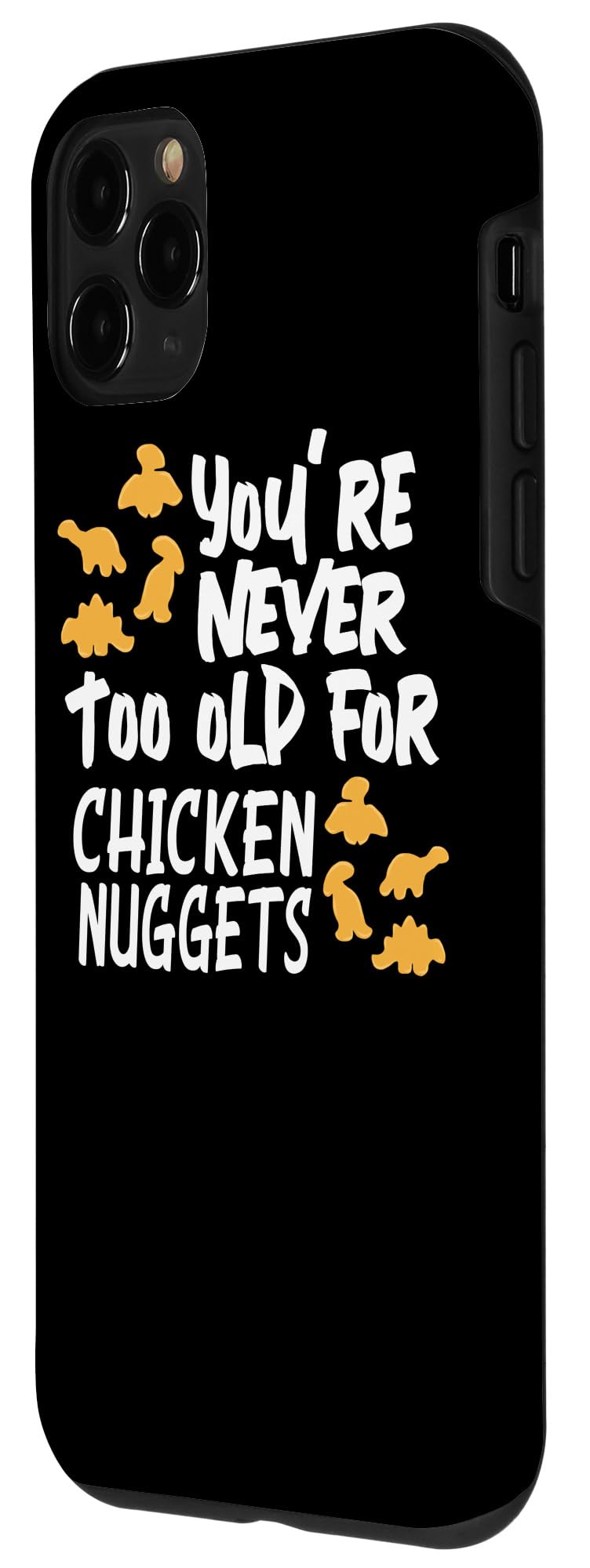 iPhone 11 Pro Case - Dinosaur Chicken Nuggets Funny Design for Kids & Men - Perfect Gift for Birthday, Christmas & Daily Use