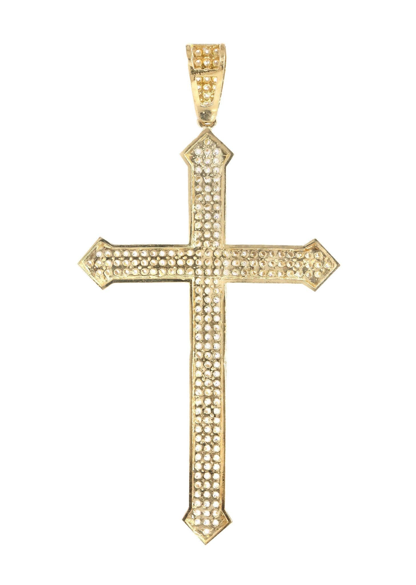 10K Gold Cross Pendant Necklace - 6.4 Grams Religious Jewelry for Women & Men - Perfect for Baptism, First Communion, Confirmation & Everyday Wear