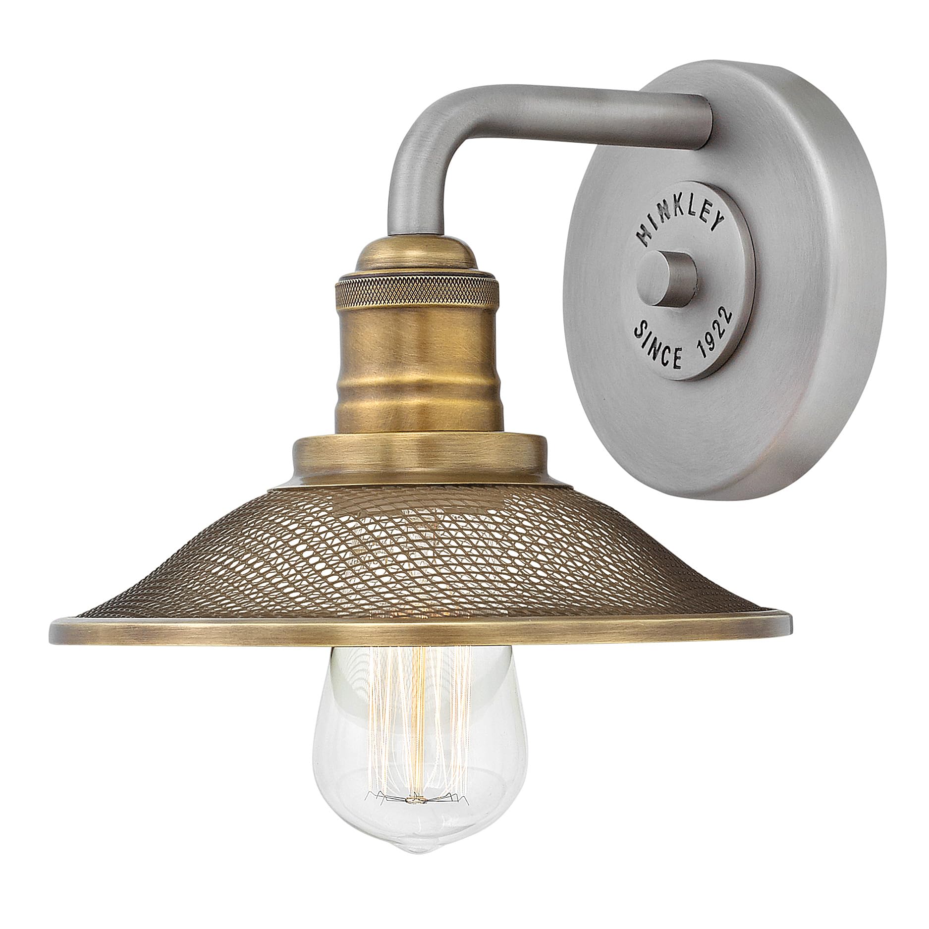 Hinkley Rigby Collection One Light Bathroom Vanity Fixture in Antique Nickel - Elegant Lighting for Bathroom Vanity, Powder Room, and Dressing Area
