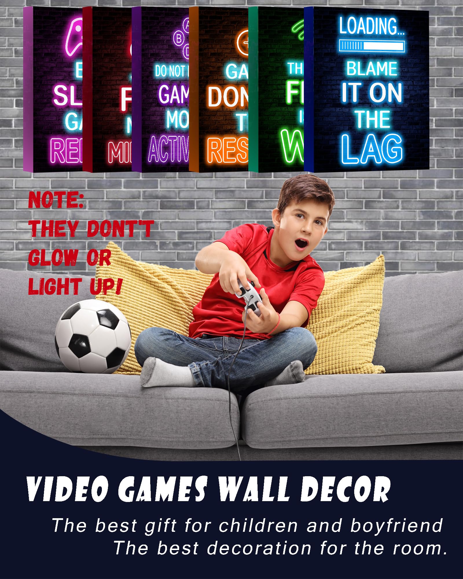 8x10 Framed Gaming Wall Art Poster - Cool Video Game Room Decor for Teen Boys & Gamers | Perfect for Bedroom, Man Cave, or Gaming Setup