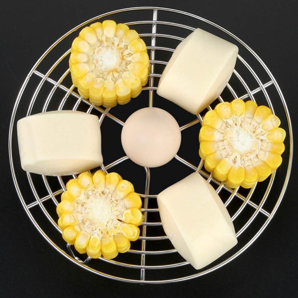 2-Pack Stainless Steel Egg Steamer Rack - Heavy Duty Steamed Egg Holder, Baking & Cooling Stand for Kitchen - Perfect for Steaming Eggs, Dumplings & Vegetables - Durable Kitchen Gadget for Home Use