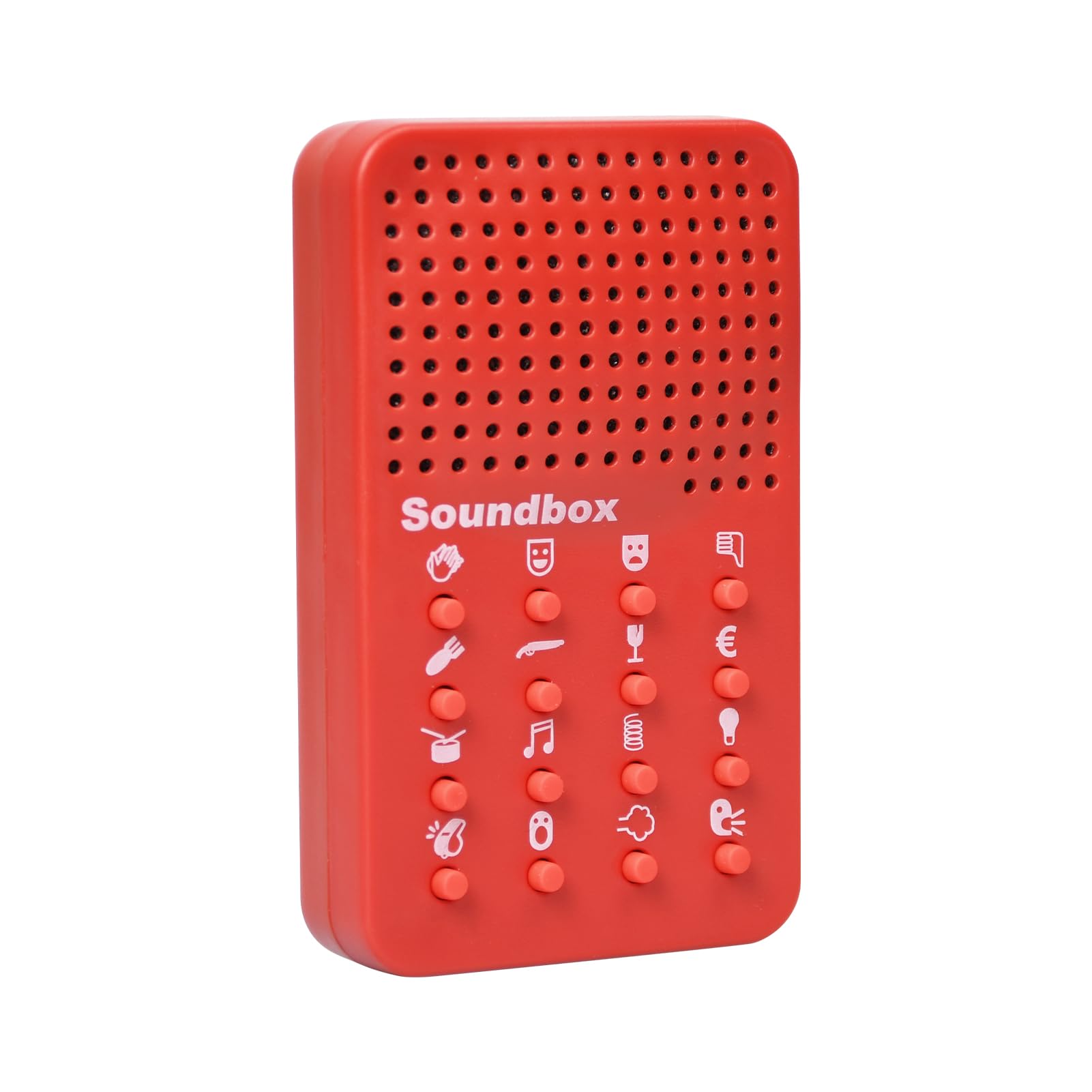 16 Sound Effects Electronic Sound Machine - Funny Prank Noise Maker for Kids & Adults - Perfect for Gag Gifts, Parties & Practical Jokes (Red)