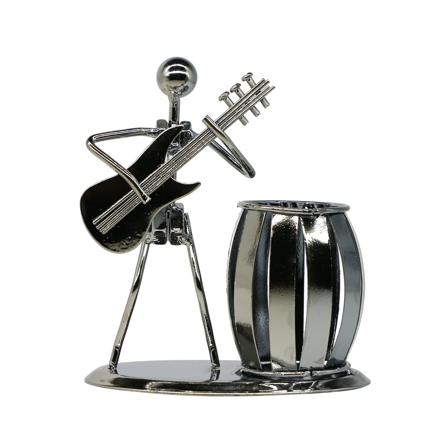 Creative Metal Guitar Pen Holder - Multipurpose Desktop Pencil Organizer for Office, School & Home | Perfect Gift for Students, Kids & Music Lovers | Great for Desk Organization & Stationery Storage