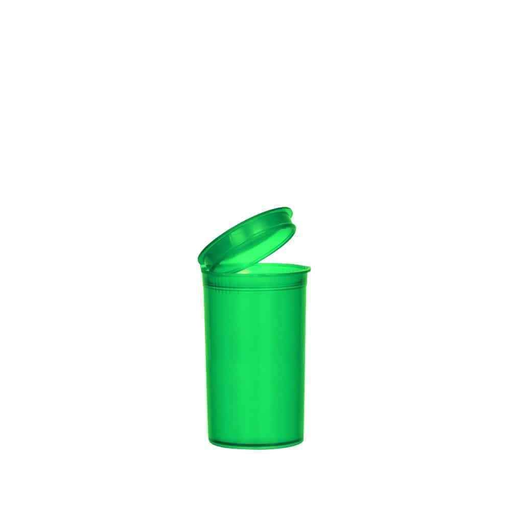 30-Pack 19 Dram Green Translucent Pop-Top Prescription Bottles - Airtight Pill Containers for Medications, Herbs & Supplements - Perfect for Pharmacy, Home Organization & Travel Use