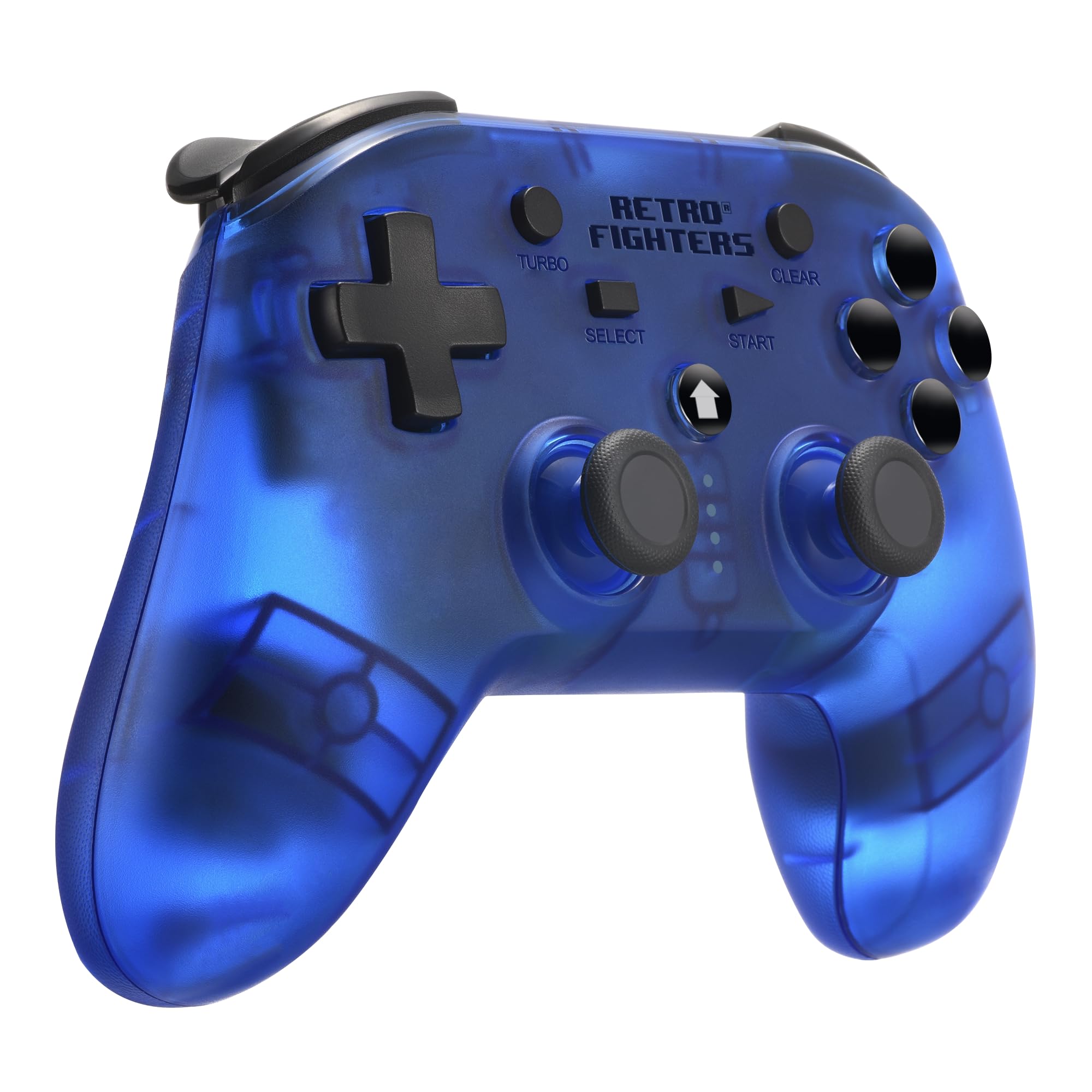 Retro Fighters Defender Wireless Controller - Compatible with PS1, PS2, PS3, PS Classic, Nintendo Switch & PC - Blue | Perfect for Retro Gaming, Emulation & Multi-Platform Play