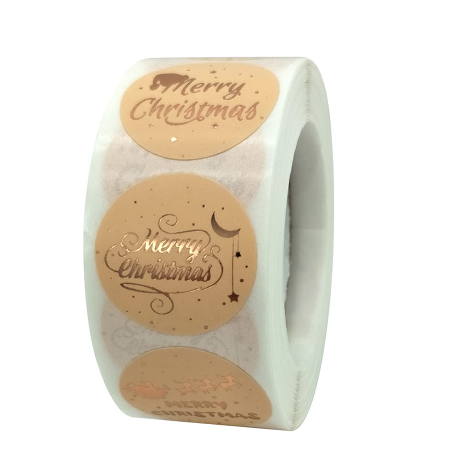 500Pcs Christmas Snowflake Stickers - 3 Rolls Merry Holiday Sealing Labels for Candy Bags, Envelopes & Gift Box Decorations (QY728-500pcs) - Perfect for Holiday Wrapping, DIY Crafts & Party Favors