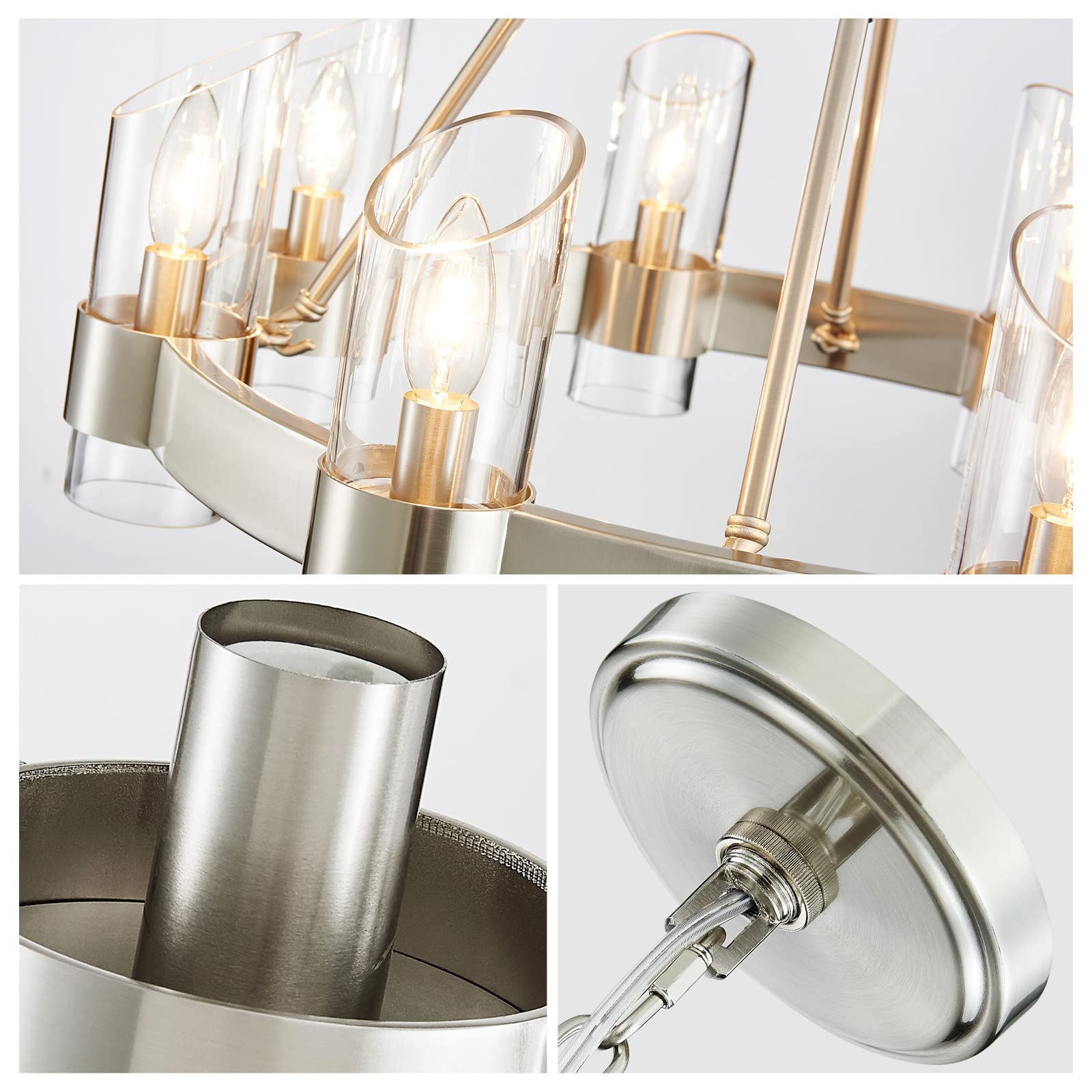 WUZUPS 8-Light Wagon Wheel Chandelier - 26