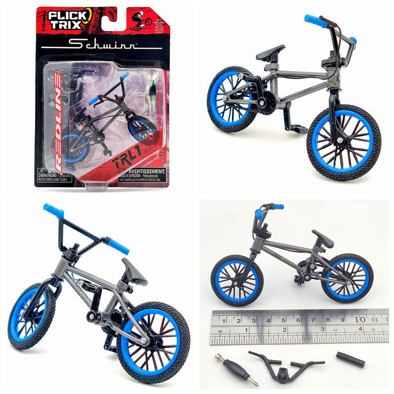 Premium FLICK TRIX Miniature BMX Finger Bike - Diecast Metal DeathTrap Bicycle Toy for Kids & Adults - Perfect for Office Desk, Stress Relief & Collectible Gift