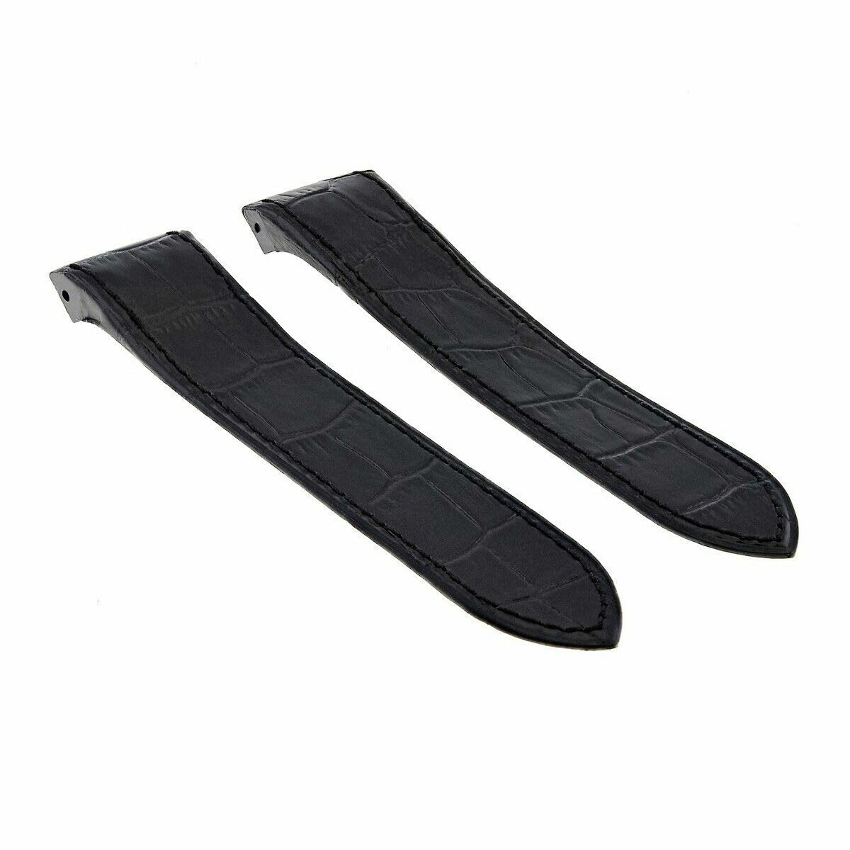 Premium 20-23-24.5mm Genuine Leather Watch Band Strap Replacement for Cartier Santos 100 XL & Chrono - Includes Deployment Clasp | Dress Watches, Business Attire, Formal Occasions
