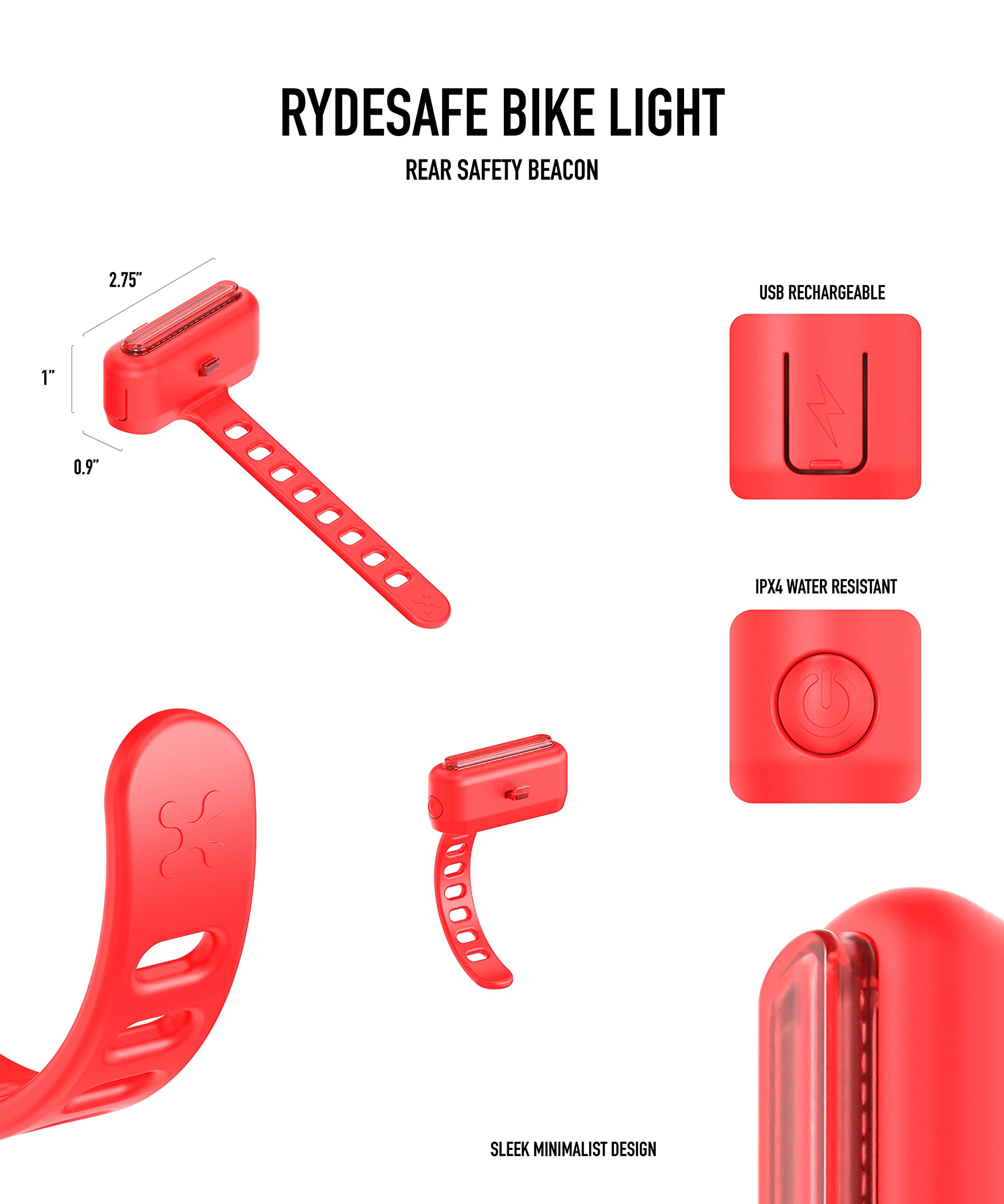 Best Bike Lights for Night Riding - High Visibility LED Bicycle Headlight & Taillight Set - Waterproof & Rechargeable for Commuting, Mountain Biking & Road Cycling