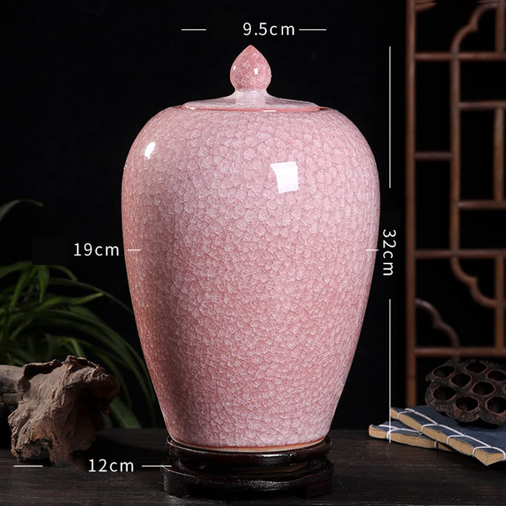 Hand-Painted Ceramic Storage Containers - Airtight Rice, Flour & Cereal Canisters with Chinoiserie Ice Cracked Design - Perfect for Kitchen Pantry Organization & Dry Food Storage