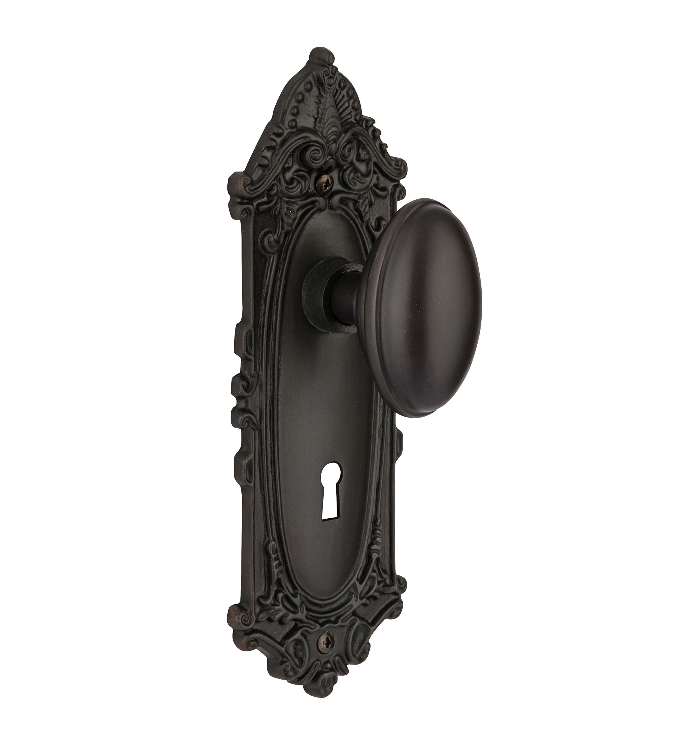 Nostalgic Warehouse Victorian Keyhole Plate with Homestead Knob - 2.25