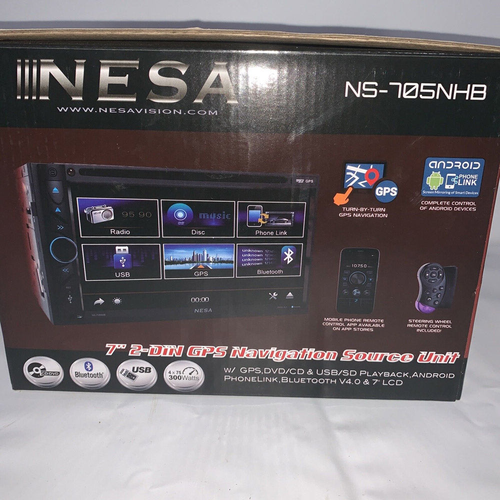 NESA NS 705NHB 7 Inch Car GPS Navigation System with Bluetooth 4.0, Android Auto & Phone Link - Perfect for Road Trips, Commuting and Truck Driving