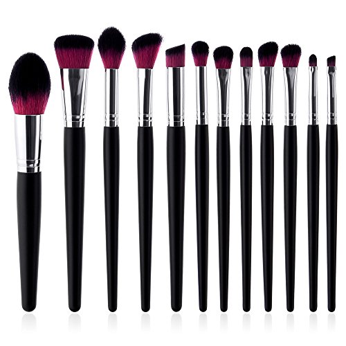 12Pcs Pro Makeup Brush Set - Eyeliner, Eyeshadow & Foundation for Perfect Makeup Application