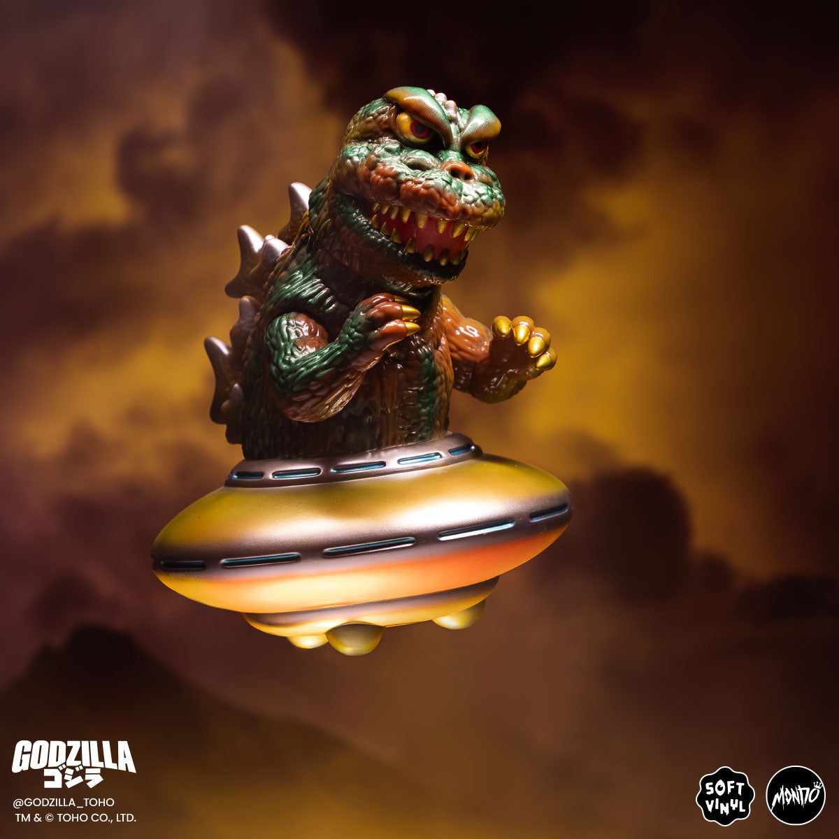 Godzilla UFO Soft Vinyl Figure - Invasion of the Astro Monster Variant Collectible Toy | Japanese Kaiju Monster Model for Display & Gifts | Perfect for Anime Fans & Pop Culture Collectors
