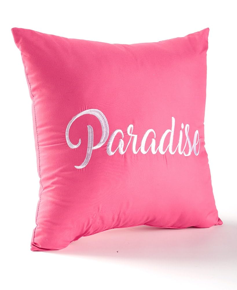 Bright Pink Tropical Paradise Decorative Throw Pillow - Soft Accent Cushion for Sofa, Bed & Home Decor - Perfect for Boho, Coastal & Living Room Styling