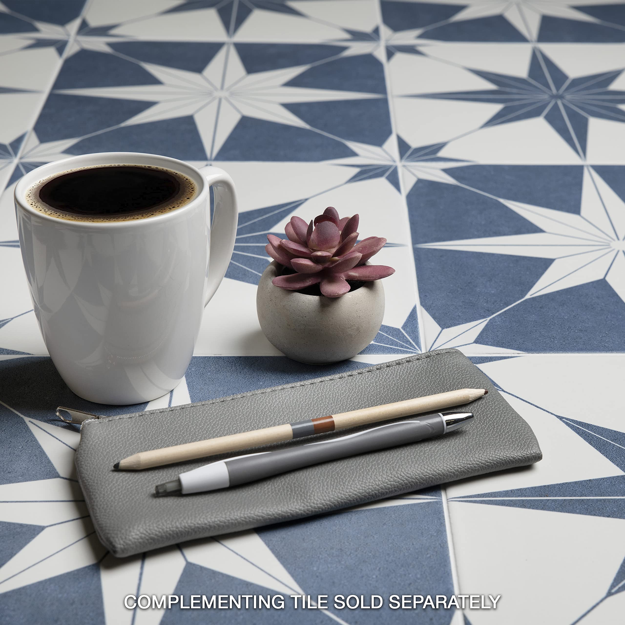 Merola Tile Stella Day 9.75x9.75 Inch Porcelain Floor and Wall Tile - Perfect for Bathroom, Kitchen Backsplash, and Shower Renovation