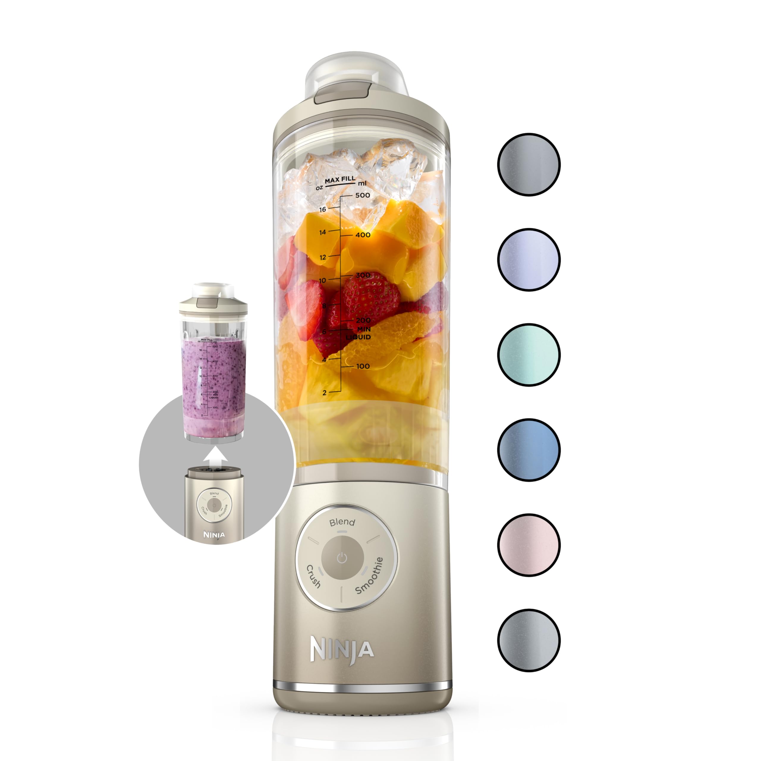 Ninja Blast Max Portable Blender - Cordless Personal Blender with 3 Programs, 22oz Leakproof & Dishwasher Safe Cup - Perfect for Smoothies, Ice Crushing & On-the-Go Blending - Ideal for Gym, Office & Travel Use