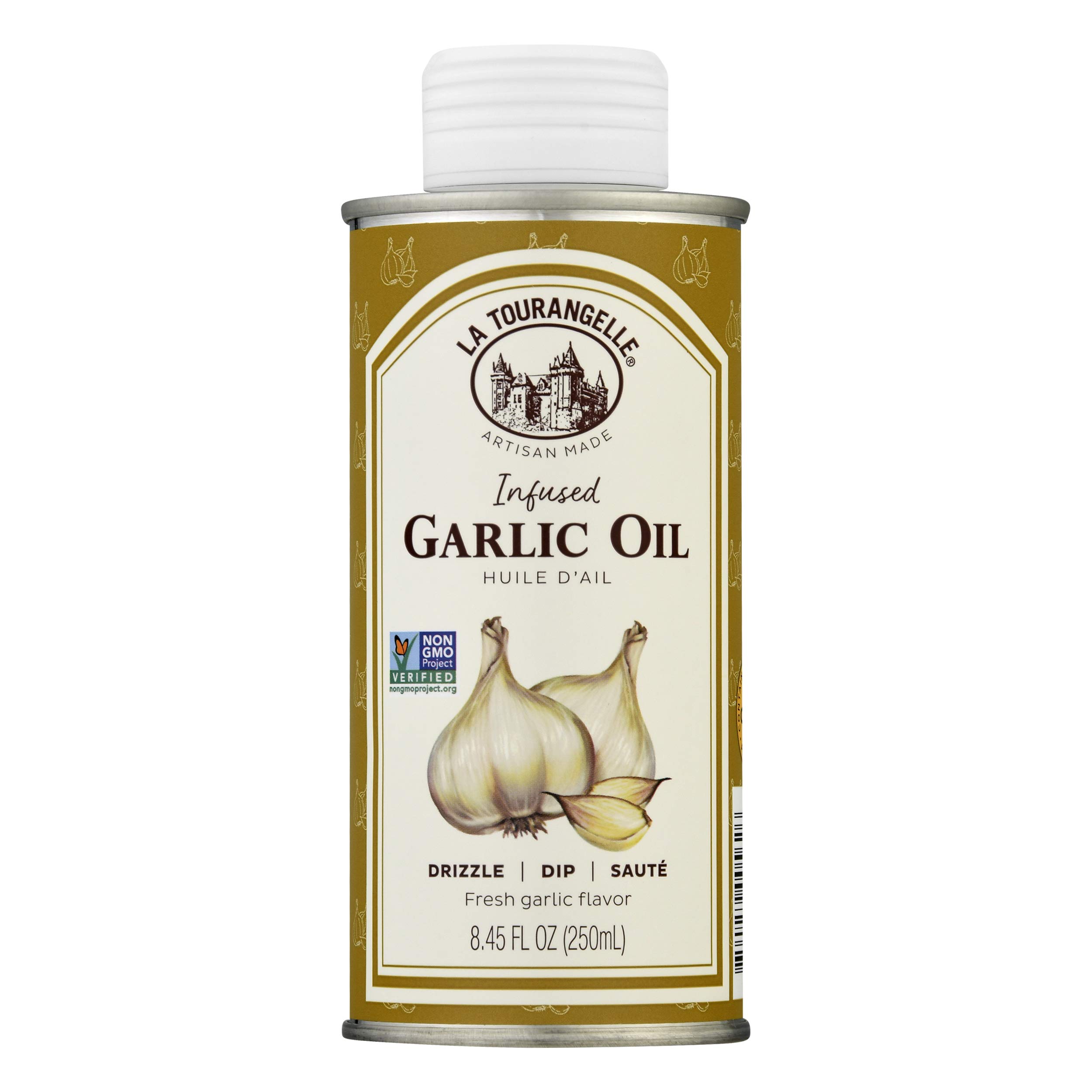 La Tourangelle Garlic & Herbs de Provence Infused Olive Oil Bundle - 8.45 fl oz - Premium Cooking Oil for Salads, Pasta & Grilling - Artisan French Culinary Oil Gift Set
