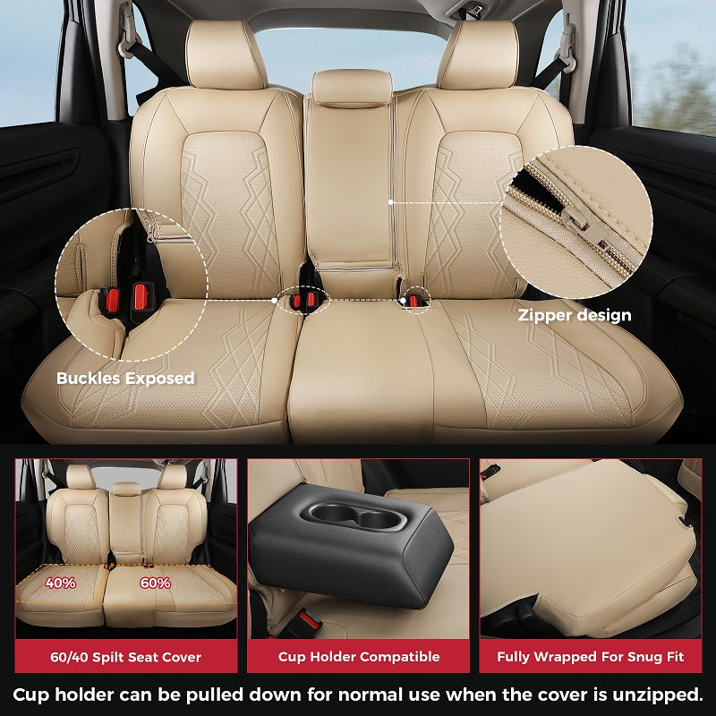 Honda CRV Seat Covers 2023-2025 Custom Fit | Premium Car Seat Protectors for Honda CRV | Perfect for Road Trips & Daily Commutes