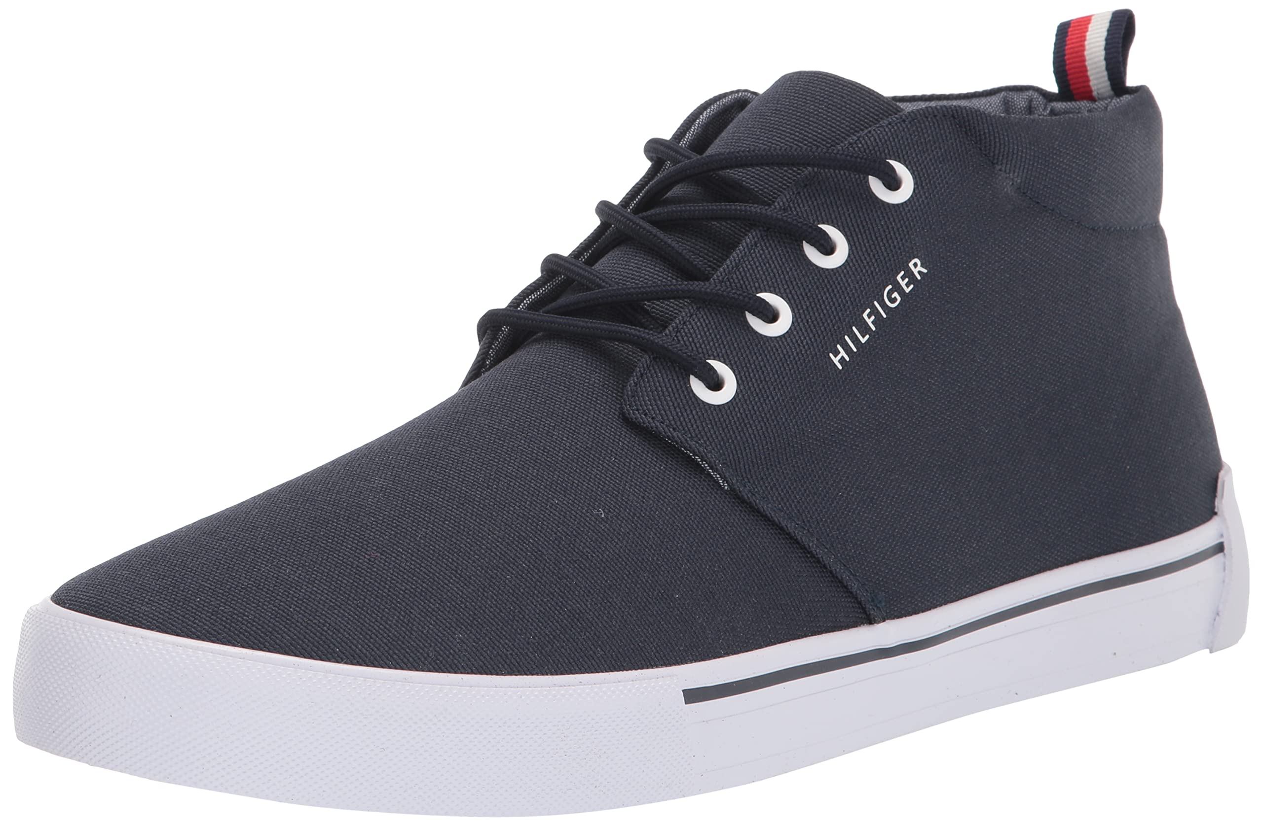 Tommy Hilfiger Men's Radio Sneakers - Casual Comfortable Athletic Shoes for Walking, Running & Gym Workouts | Stylish White Leather Low-Top Sneakers for Everyday Wear