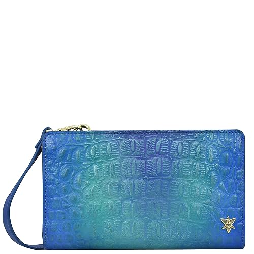 Croco Embossed Peacock