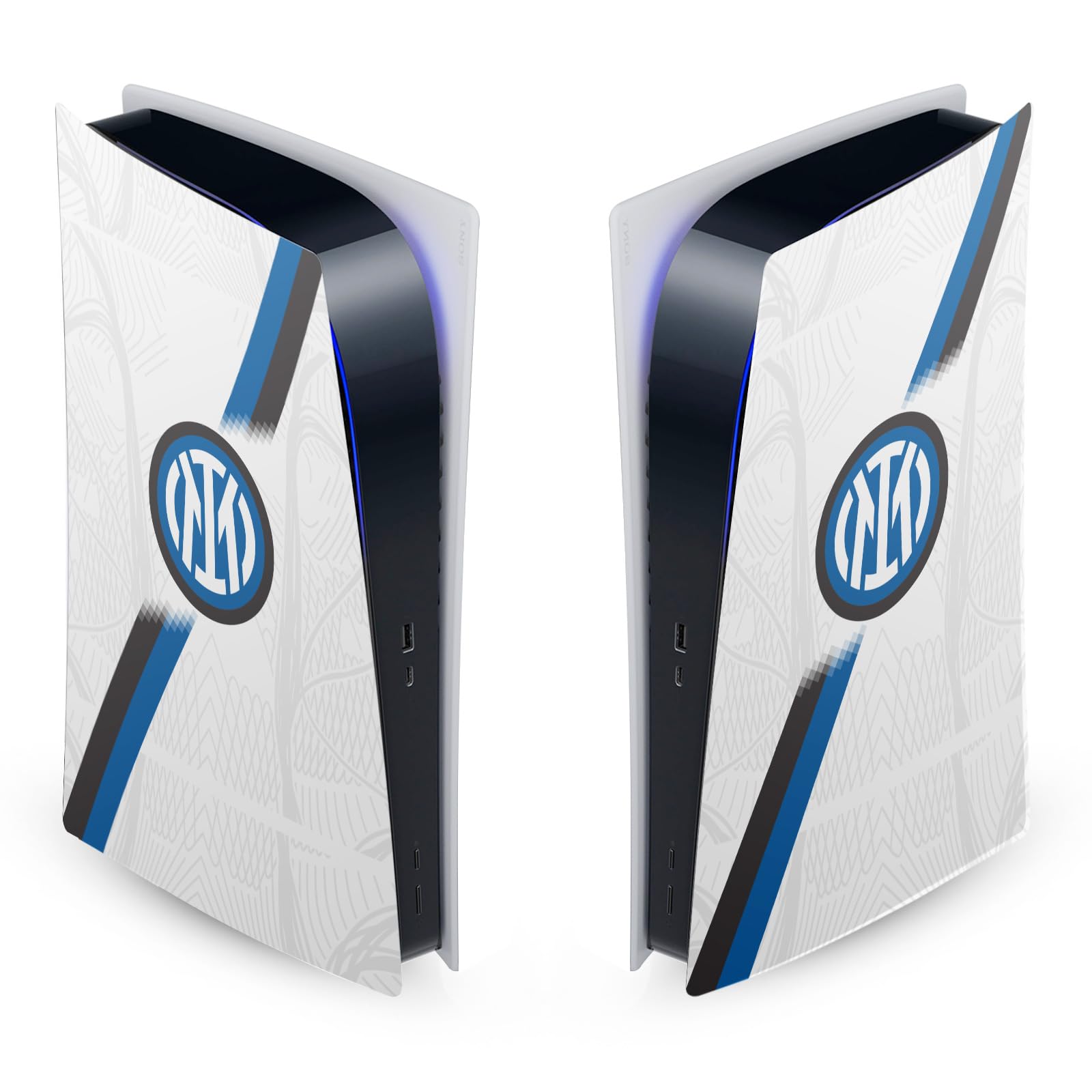 Official Inter Milan Away 2023/24 Crest PS5 Skin - Vinyl Faceplate Sticker & Decal Cover Compatible with Sony PlayStation 5 Digital Edition | Gaming Accessories for Soccer Fans & Football Enthusiasts