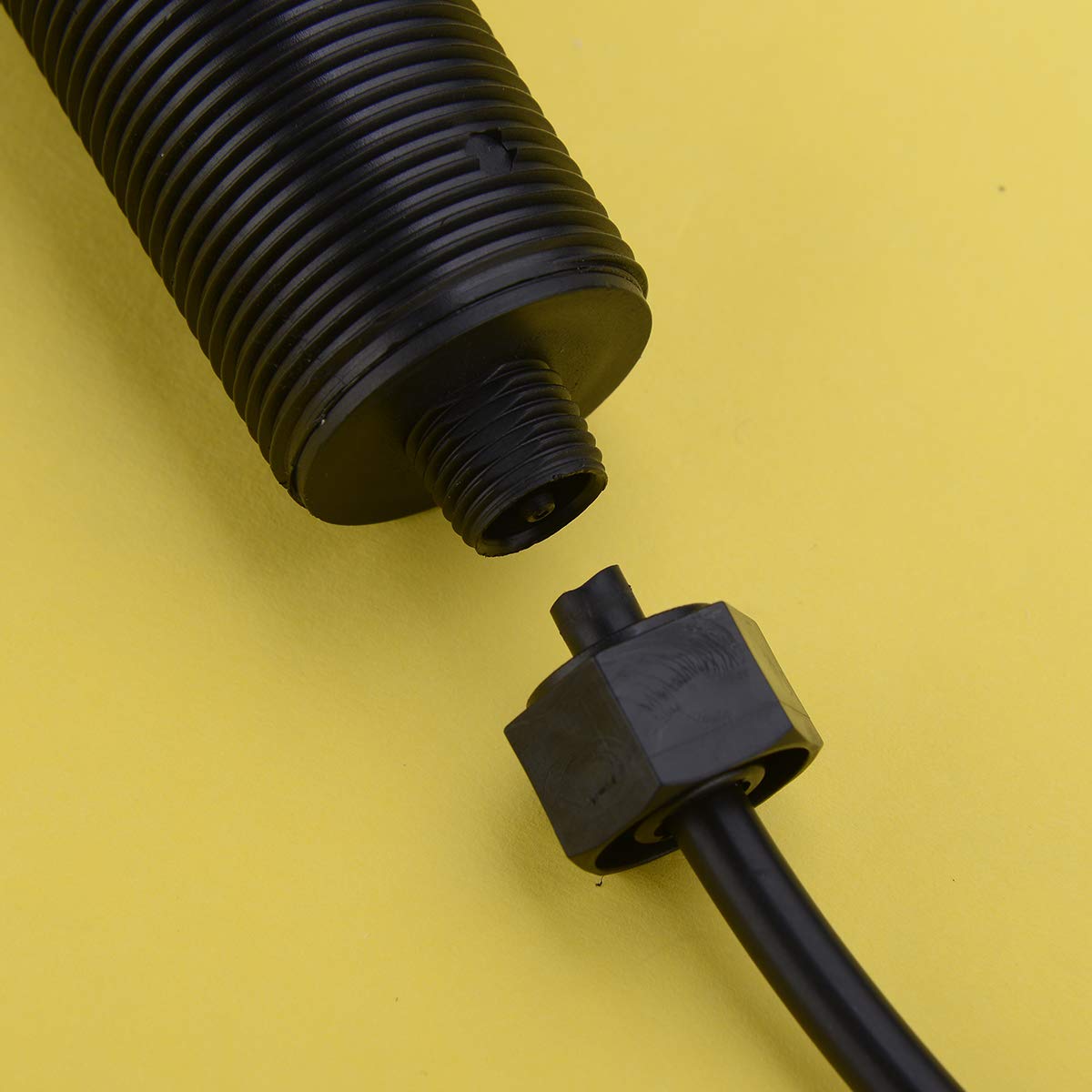 **Mtte Black Long Button SinkTop Air Switch Kit with Brass Cover for Garbage Disposal - Easy Installation for Kitchen Sink Waste Disposal Systems**