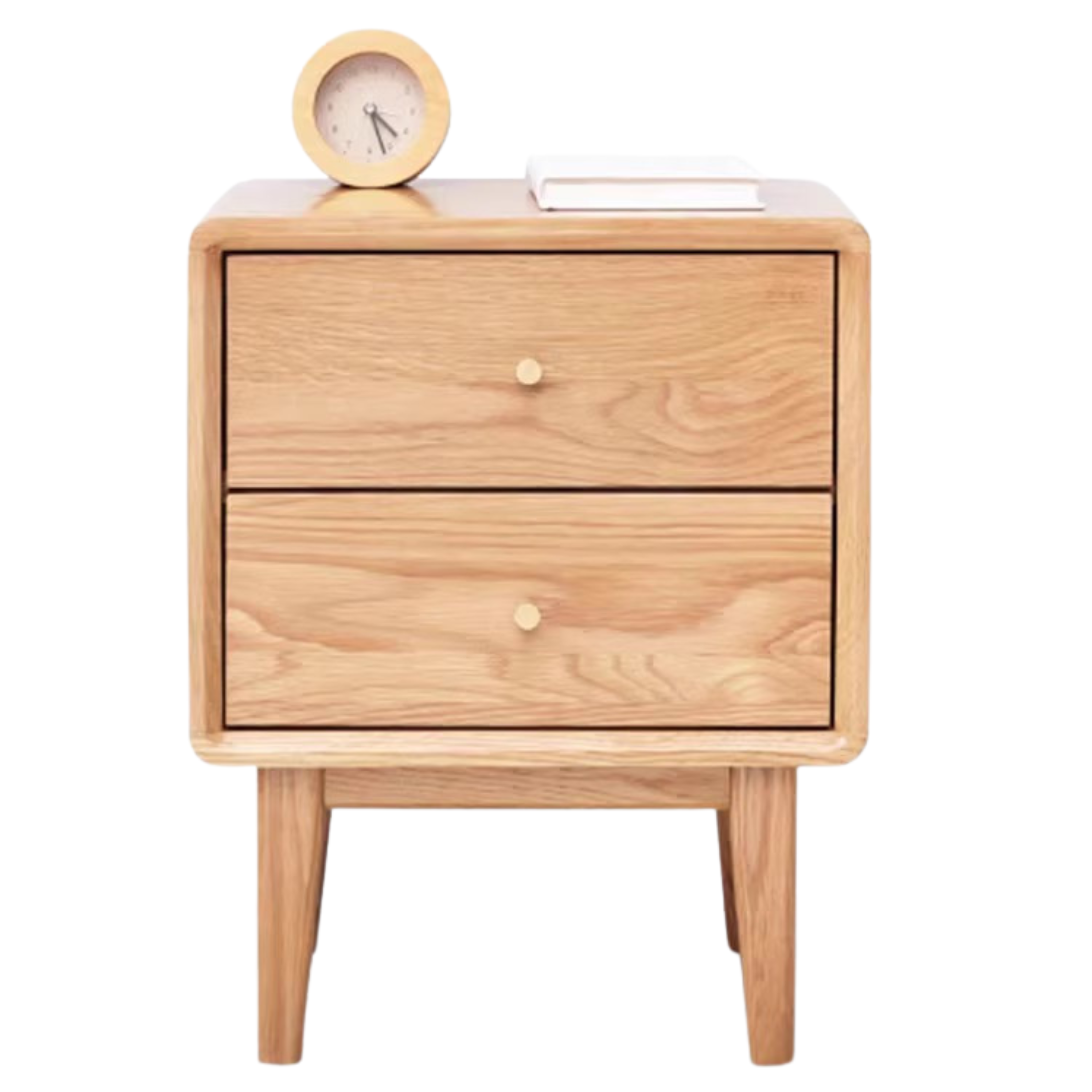 Solid Wood Nightstand - Beech or Oak Bedside Table for Bedroom, Modern & Rustic Home Decor, Durable and Stylish Storage Solution