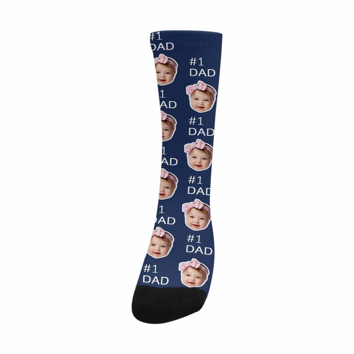 **Personalized Custom Crew Socks for Men - Print Your Photo on Soft Cotton Socks - Unique Gift for Dad, Husband, Boyfriend - Perfect for Birthdays, Holidays & Special Occasions**
