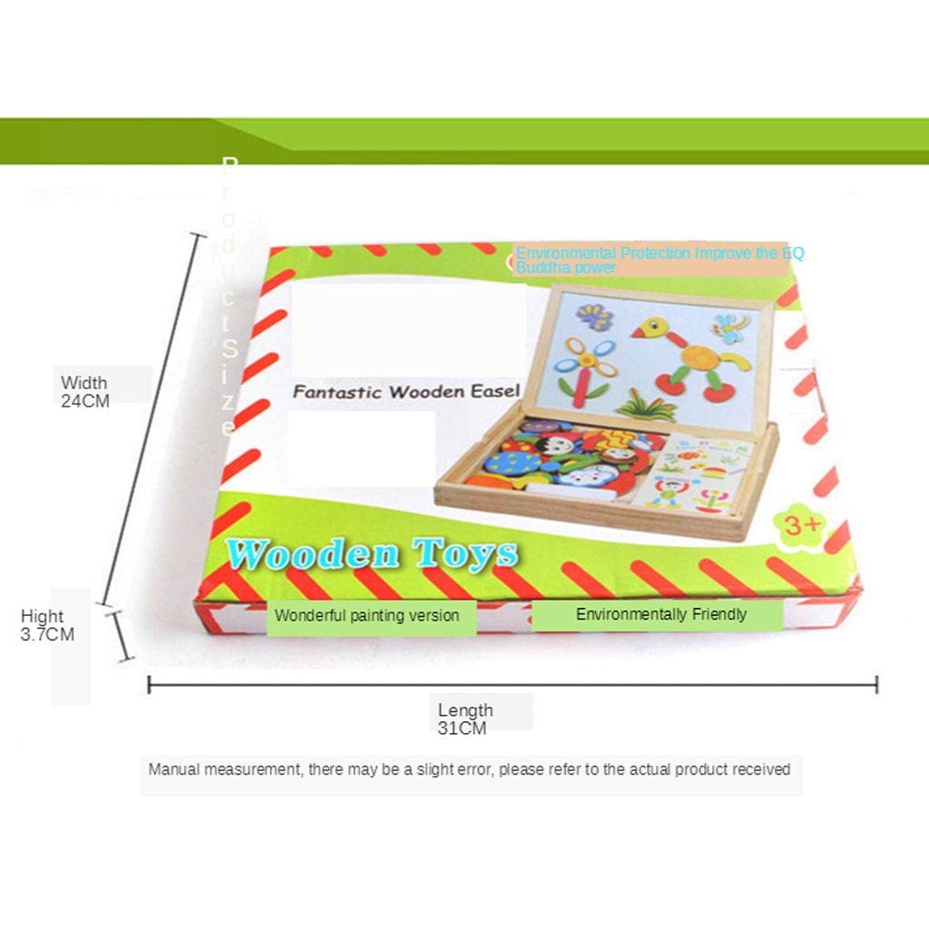 Enakshi Magnetic Drawing Board for Kids - Wooden Educational Puzzle Toy for Toddlers & Babies | STEM Learning, Fine Motor Skills Development | Perfect for Travel, Home Play & Preschool Activities