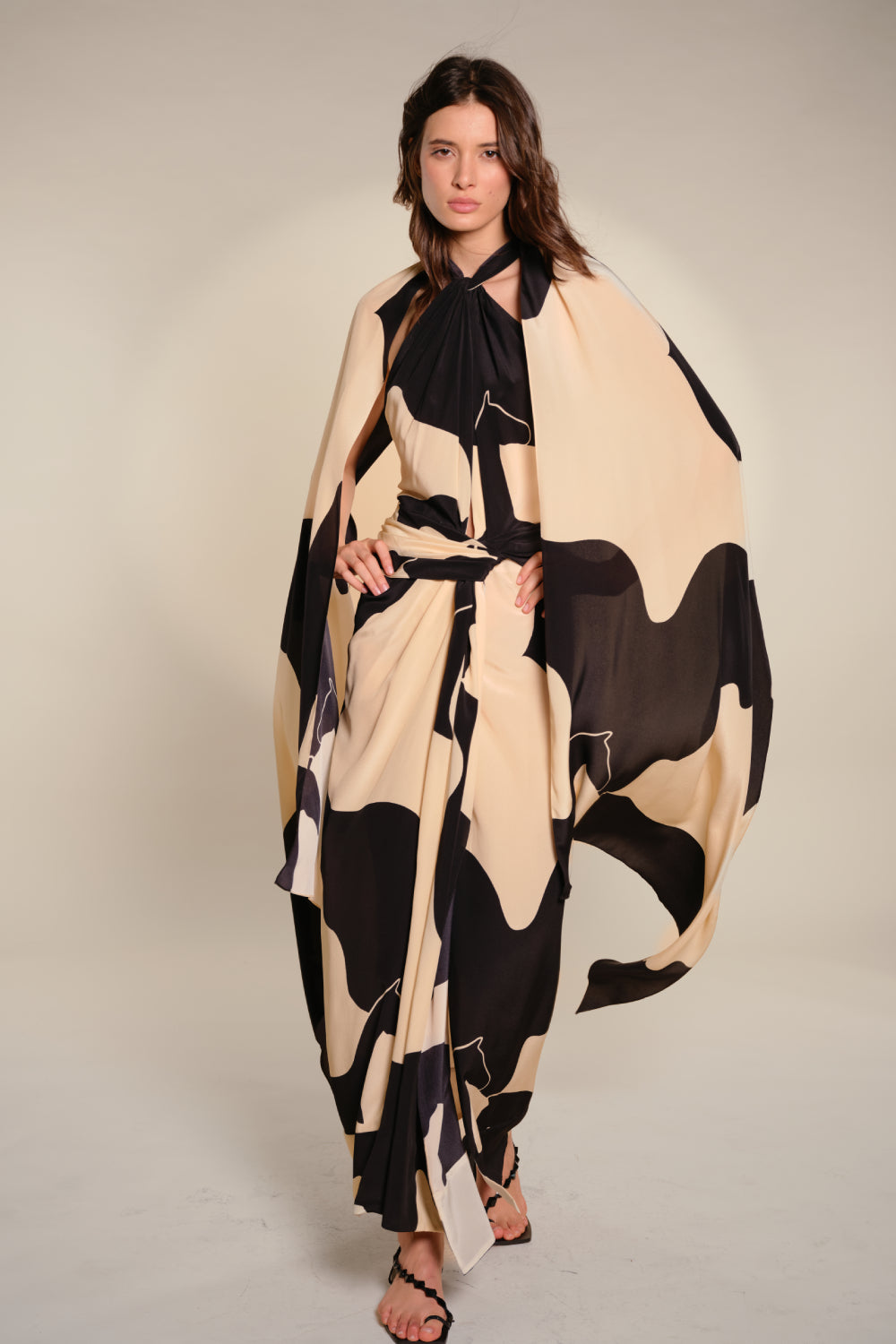 Elegant Women's Shadow Dress - Flowy A-Line Midi Dress for Casual & Evening Wear | Perfect for Parties, Dates & Office Outfits