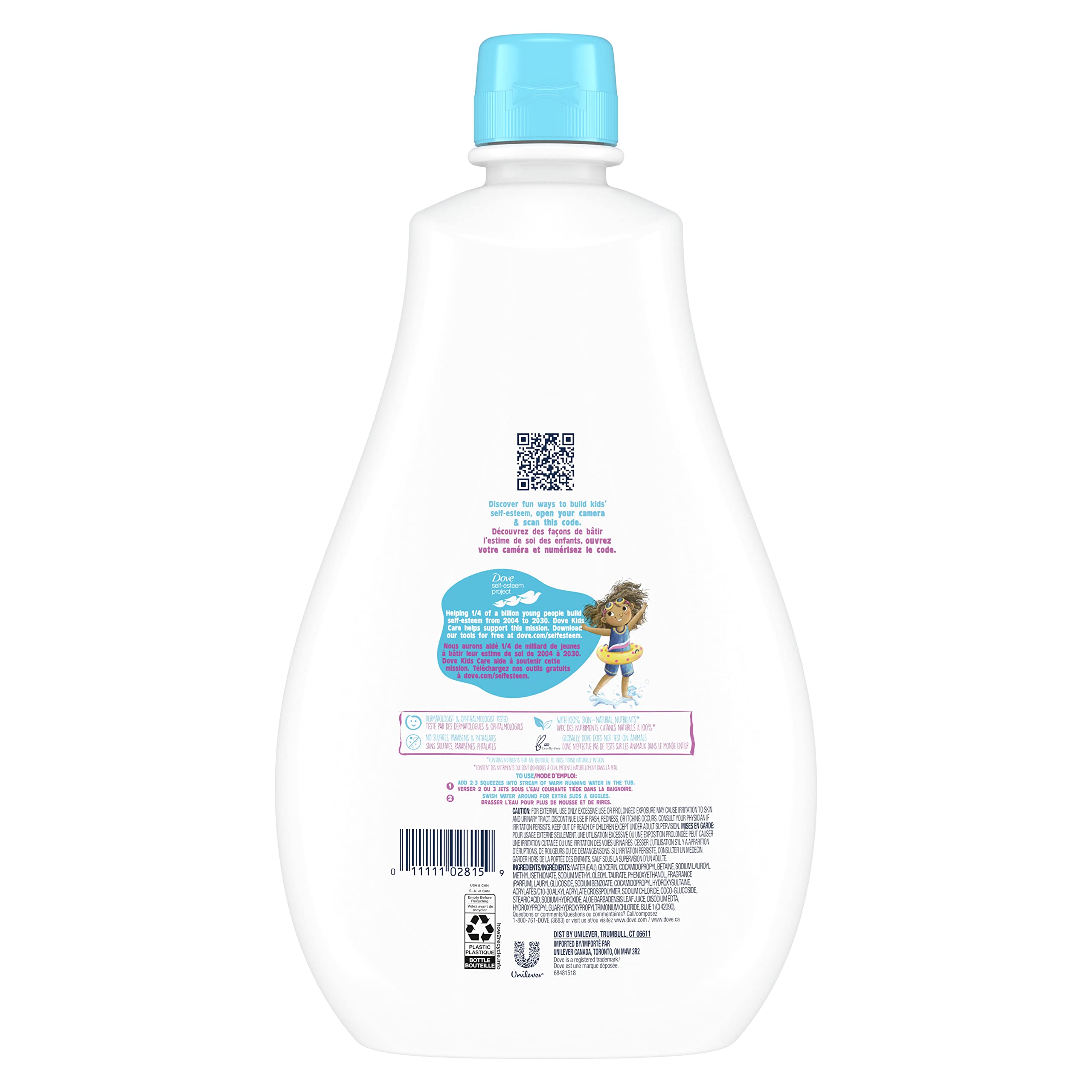 Dove Kids Bubble Bath - Hypoallergenic Cotton Candy 20oz | Gentle Bath Time Fun